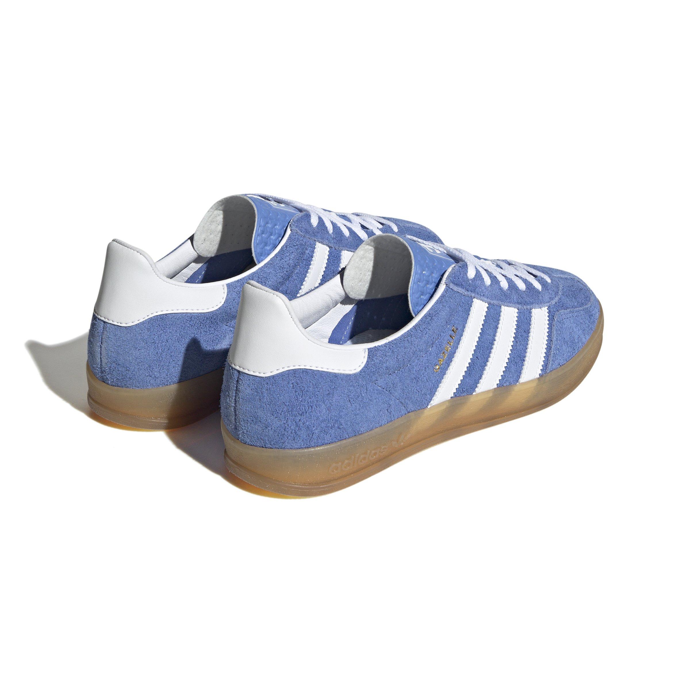 adidas Originals Gazelle "Blue Fusion/Ftwr White/Gold Metallic" Women's Shoe - BLUE/WHITE/GOLD Thumbnail View 8