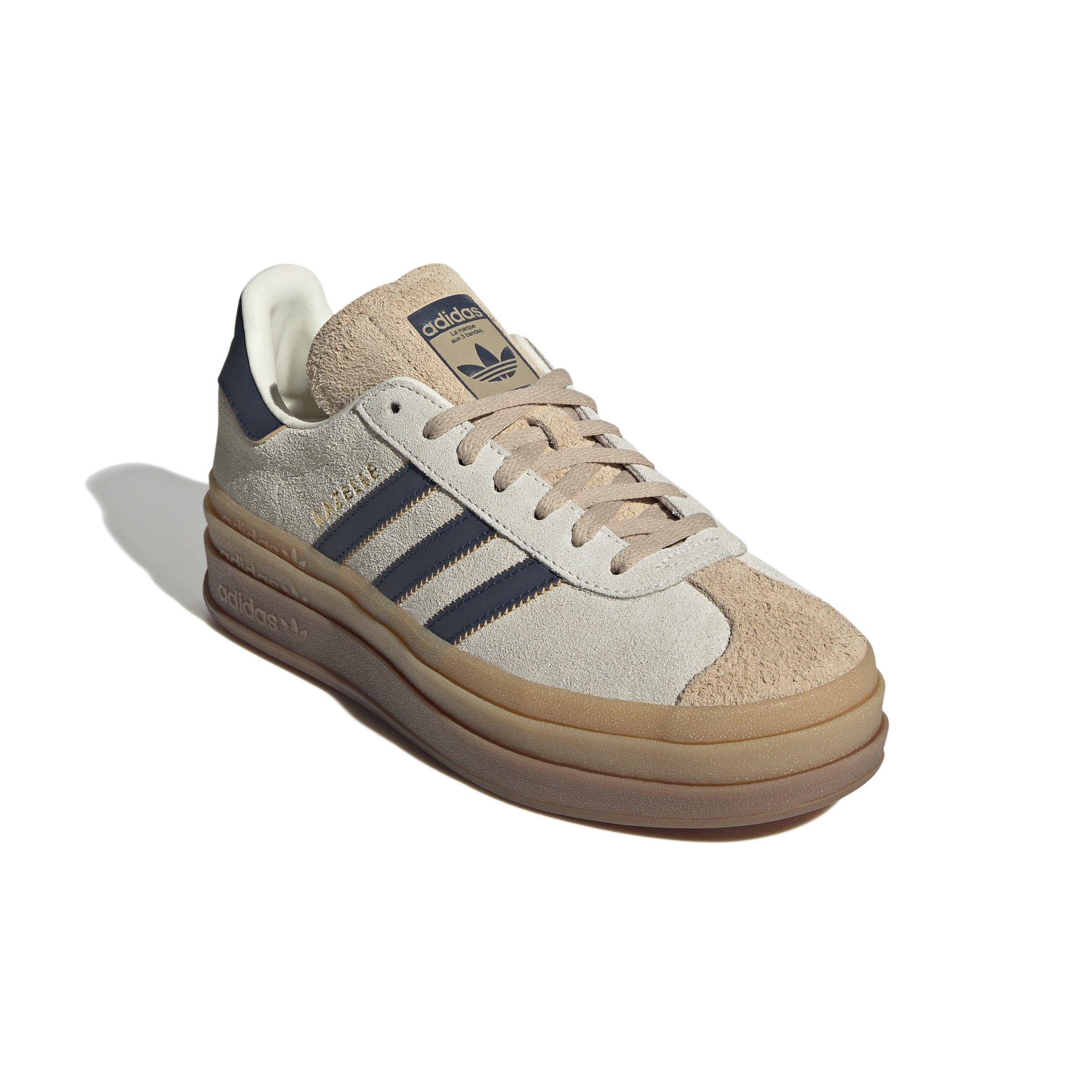adidas Originals Gazelle Bold "Cream White/Night Indigo/Magic Beige" Women's Shoe - OFF-WHITE/BLUE Thumbnail View 5