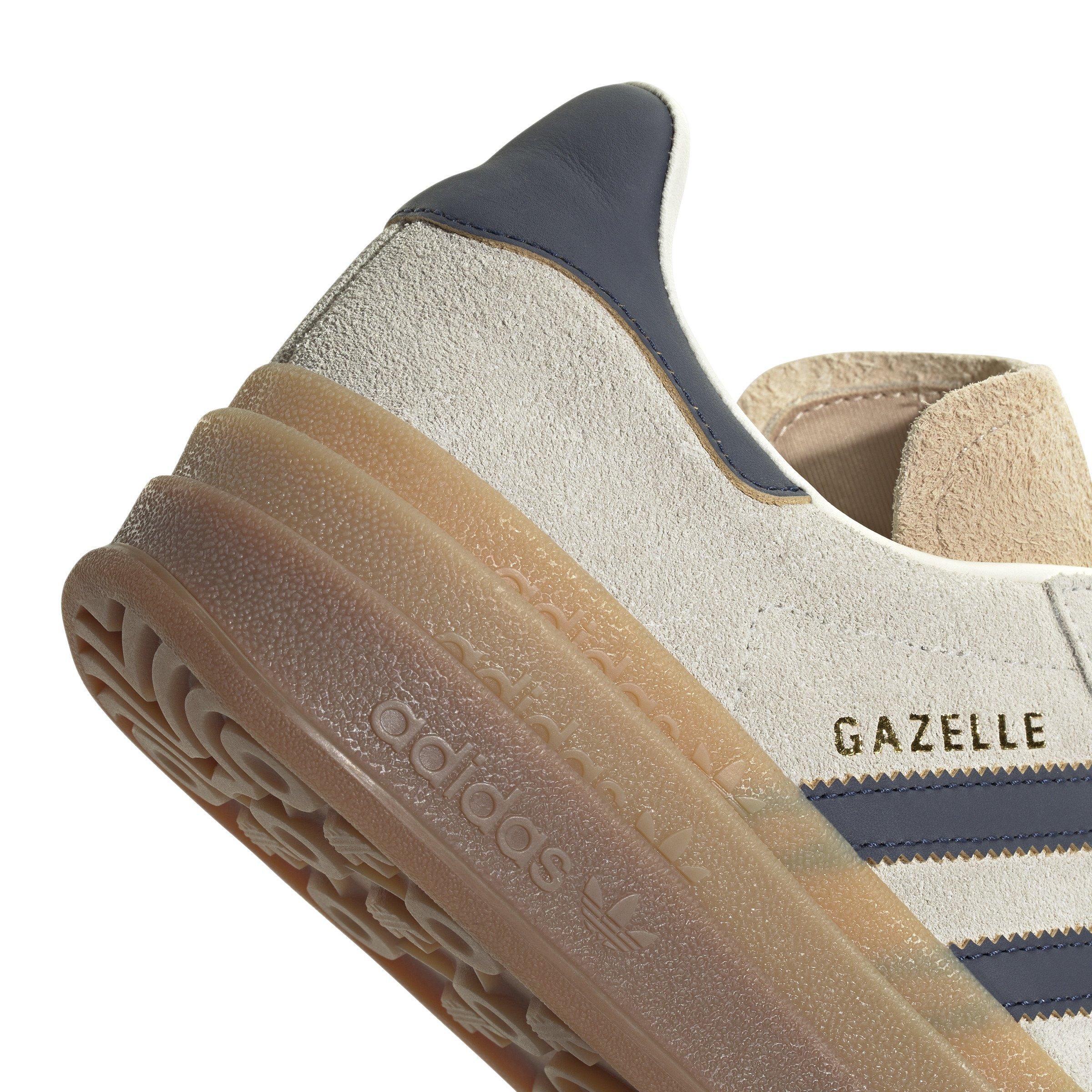 adidas Originals Gazelle Bold "Cream White/Night Indigo/Magic Beige" Women's Shoe - OFF-WHITE/BLUE Thumbnail View 8