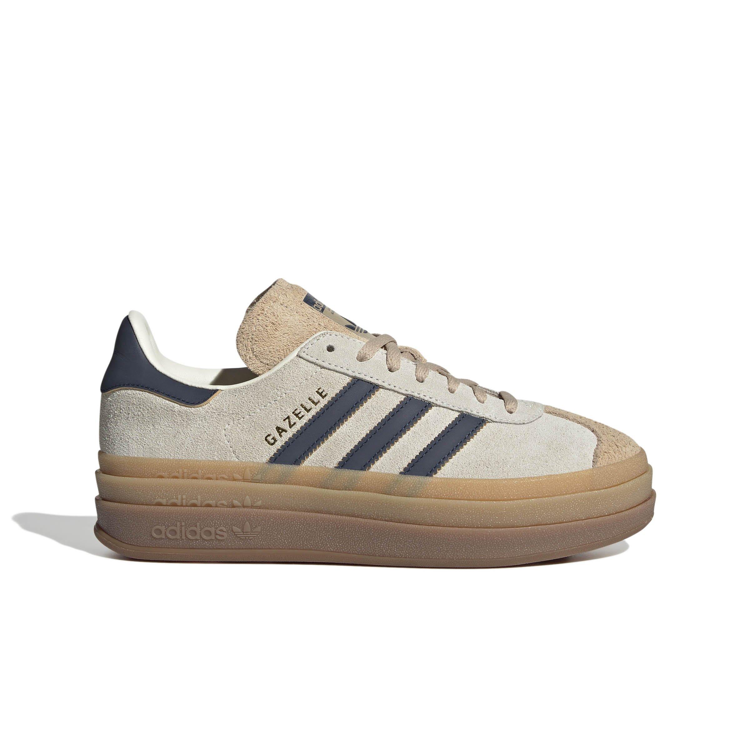 adidas Originals Gazelle Bold "Cream White/Night Indigo/Magic Beige" Women's Shoe - OFF-WHITE/BLUE