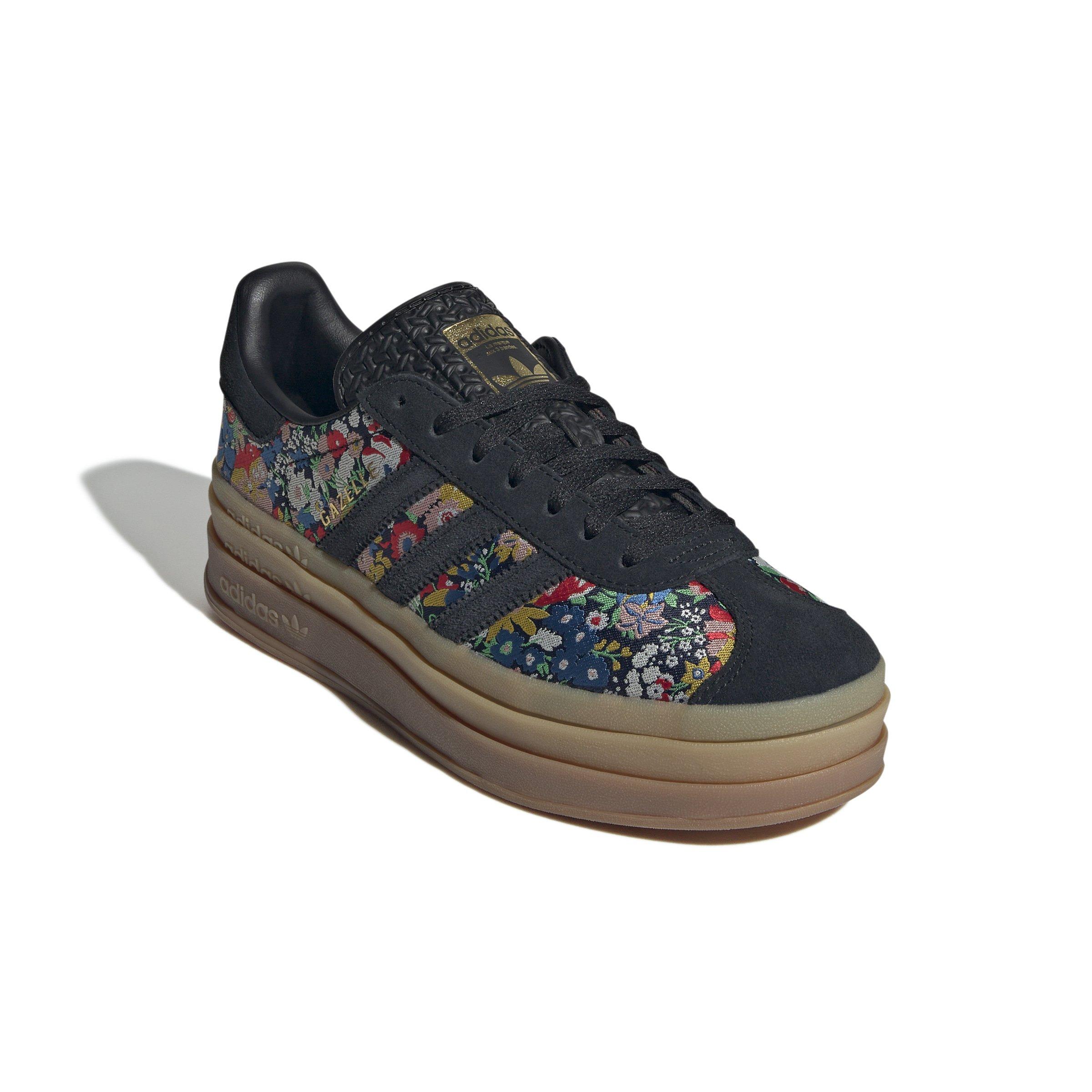 adidas Originals Gazelle Bold "Liberty London" Women's Shoe - BLACK/MULTI Thumbnail View 6