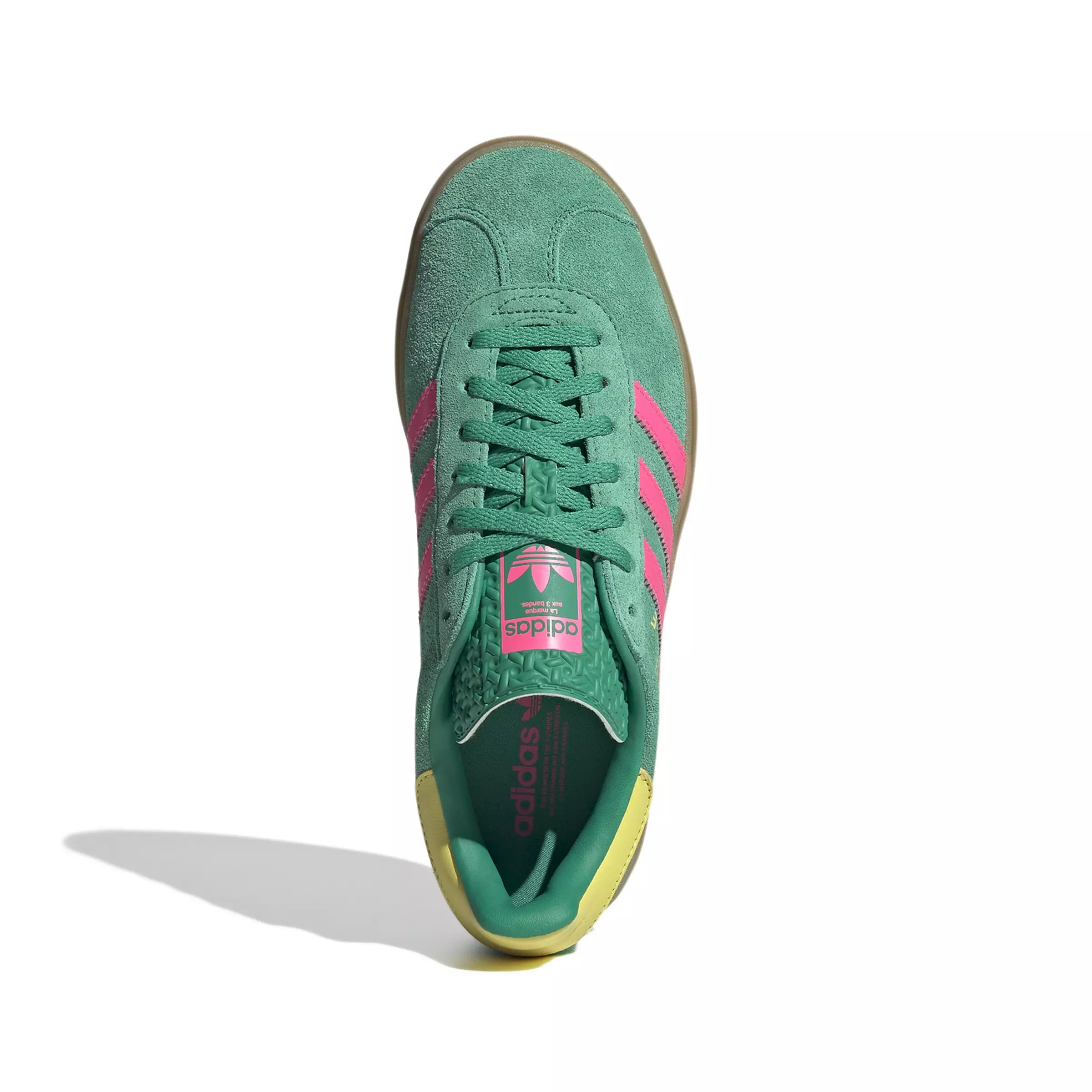 adidas Originals Gazelle Bold "Court Green/Lucid Pink/Pure Sulfur" Women's Shoe - GREEN/PINK