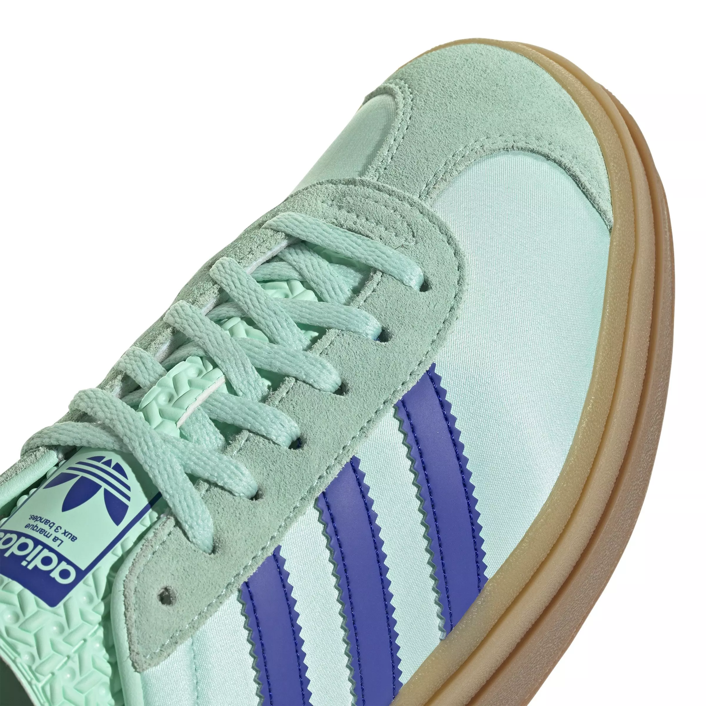 adidas Originals Gazelle Bold "Clear Mint/Lucid Blue/Gold Metallic" Women's Shoe - MINT