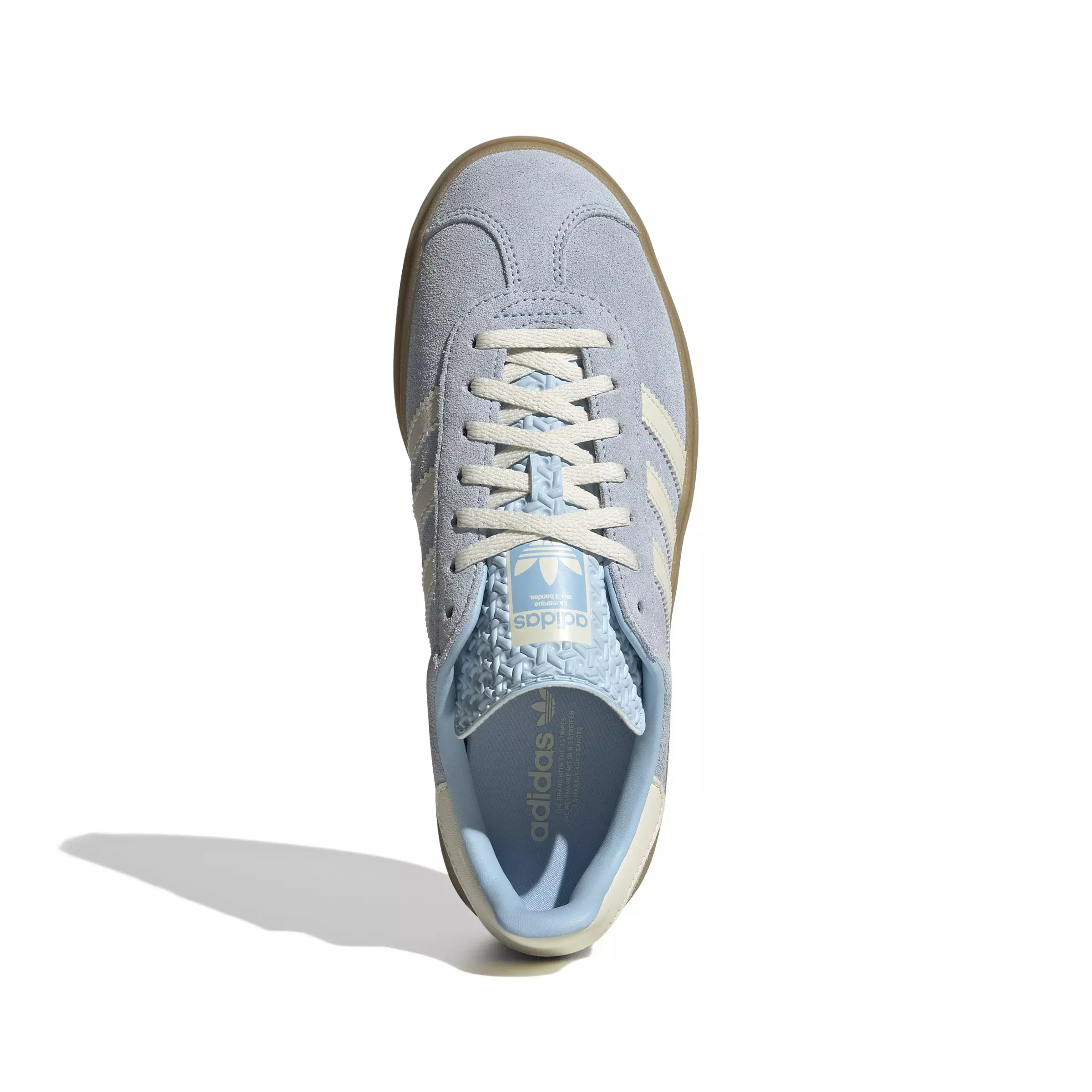 adidas Originals Gazelle Bold "Clear Sky/Cream White/Gold Metallic" Women's Shoe - BLUE/WHITE