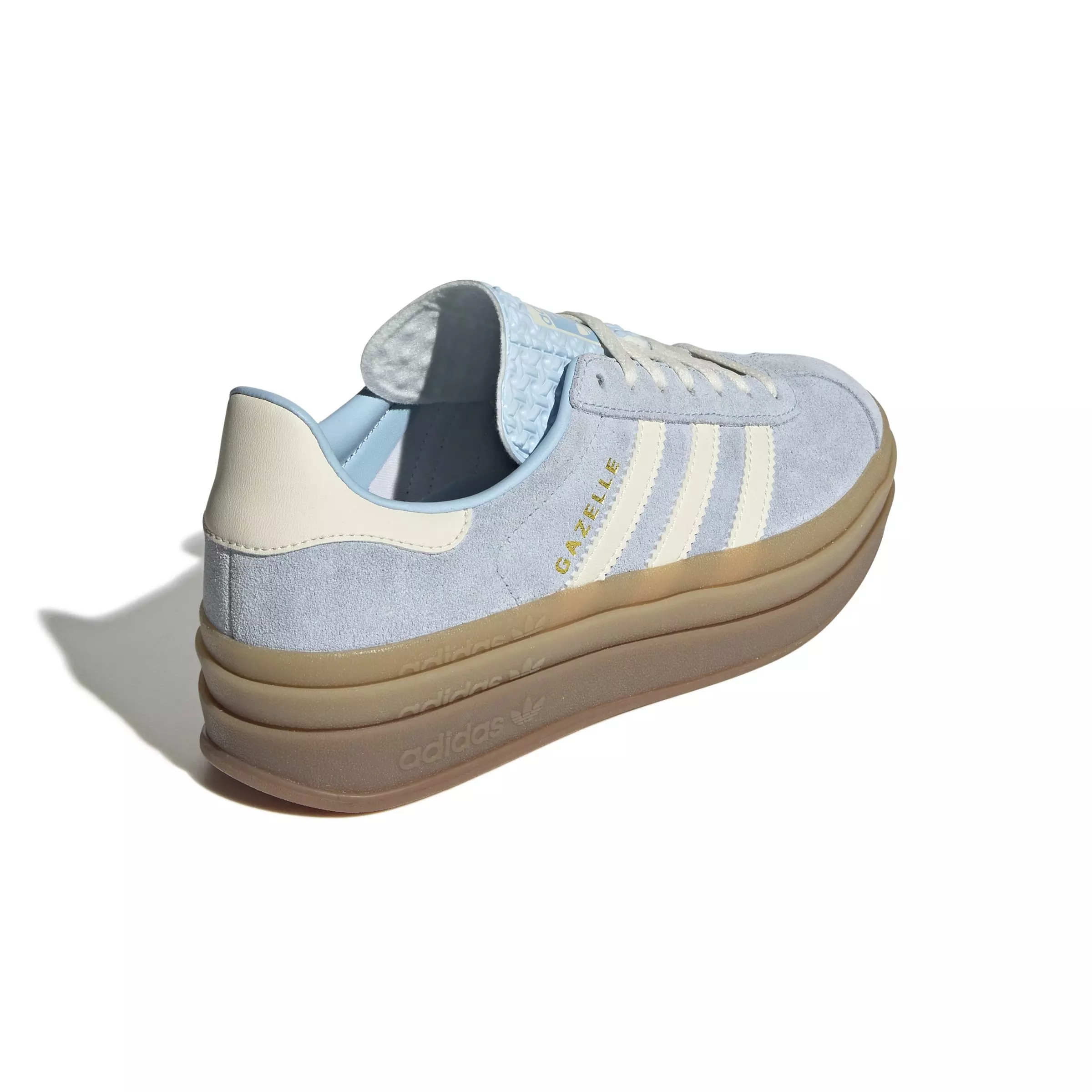 adidas Originals Gazelle Bold "Clear Sky/Cream White/Gold Metallic" Women's Shoe - BLUE/WHITE