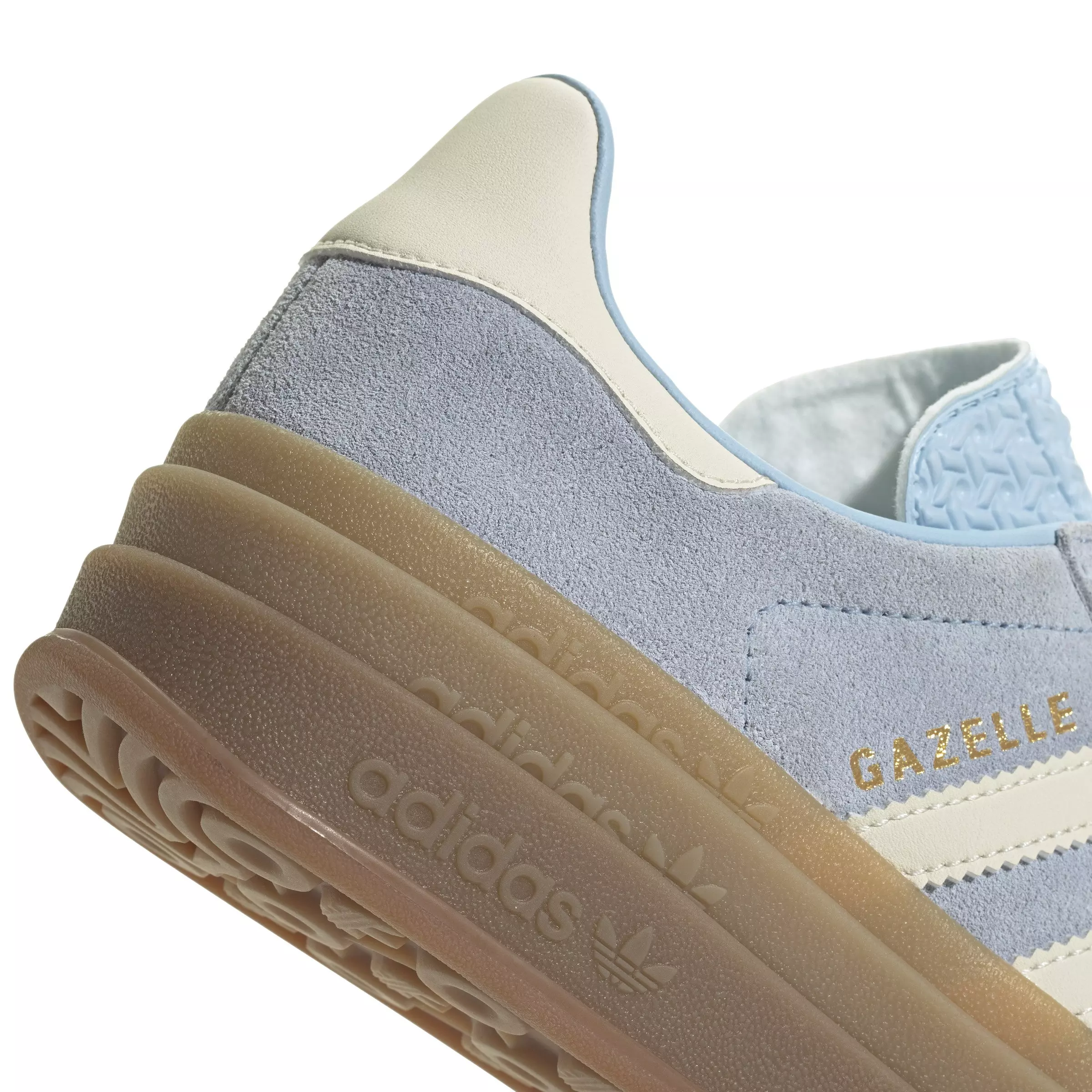 adidas Originals Gazelle Bold "Clear Sky/Cream White/Gold Metallic" Women's Shoe - BLUE/WHITE