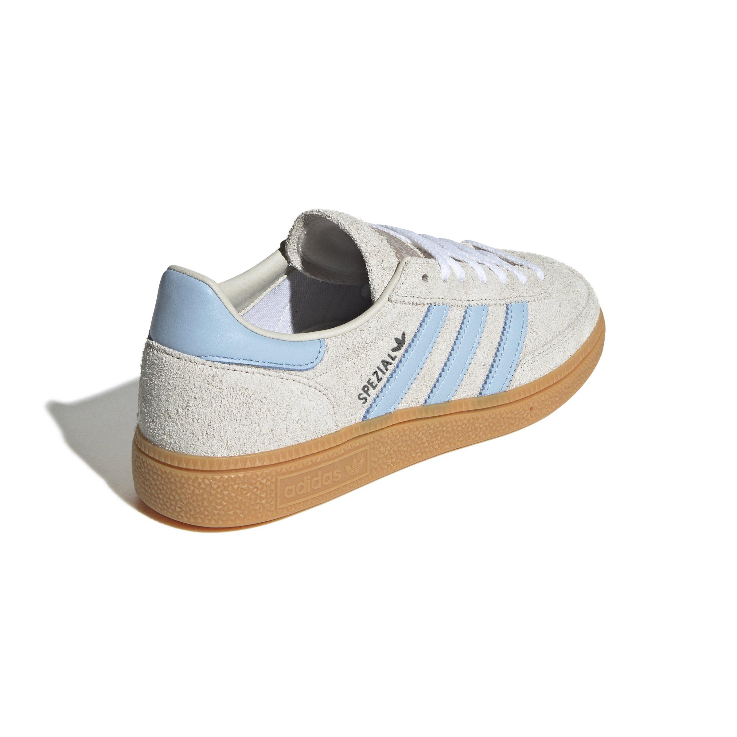 adidas Originals Handball Spezial "Alumina/Clear Sky/Gum" Women's Shoe - OFF-WHITE/BLUE Thumbnail View 4