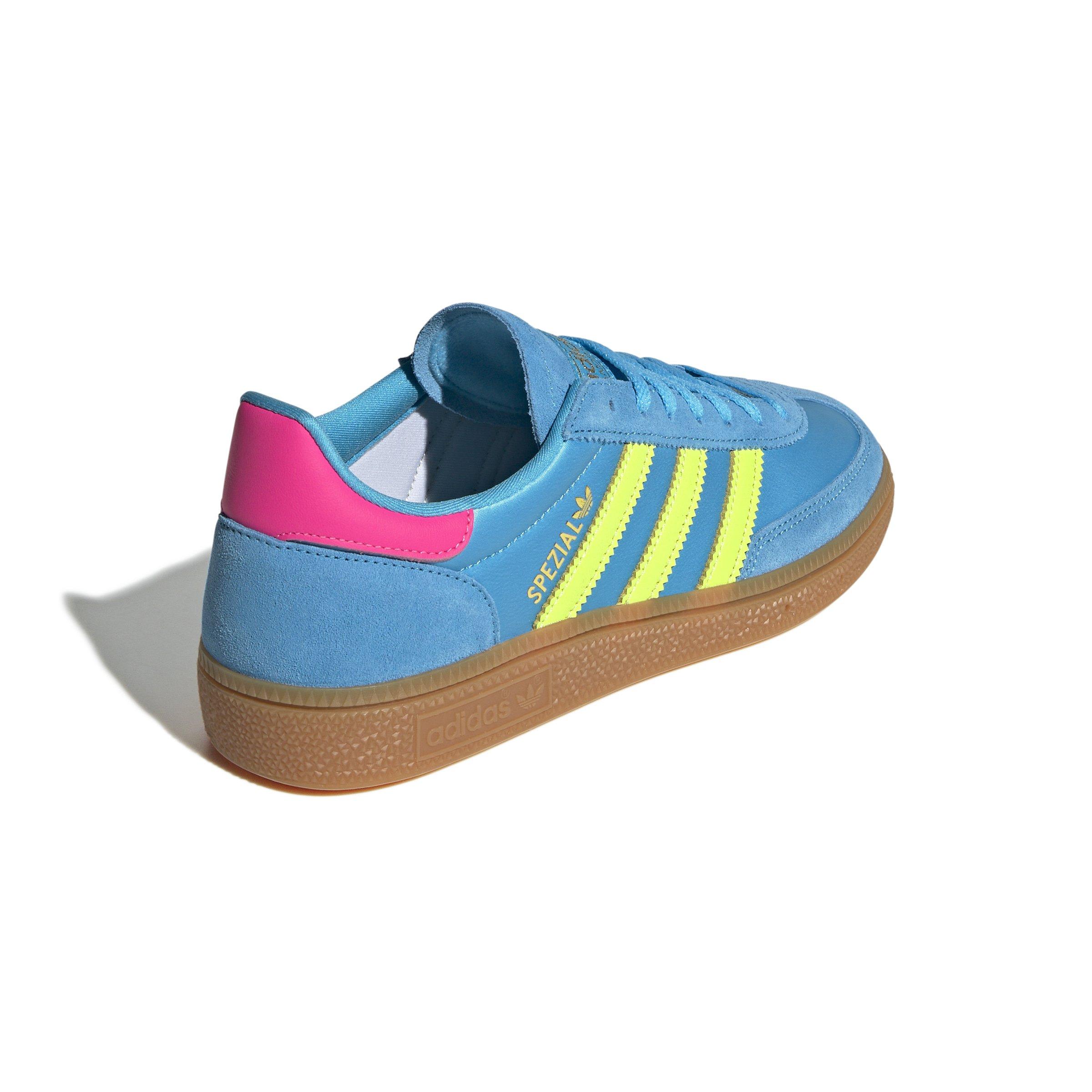 adidas Originals Handball Spezial "Sky Rush/Solar Yellow/Lucid Pink" Women's Shoe - BLUE/YELLOW Thumbnail View 4