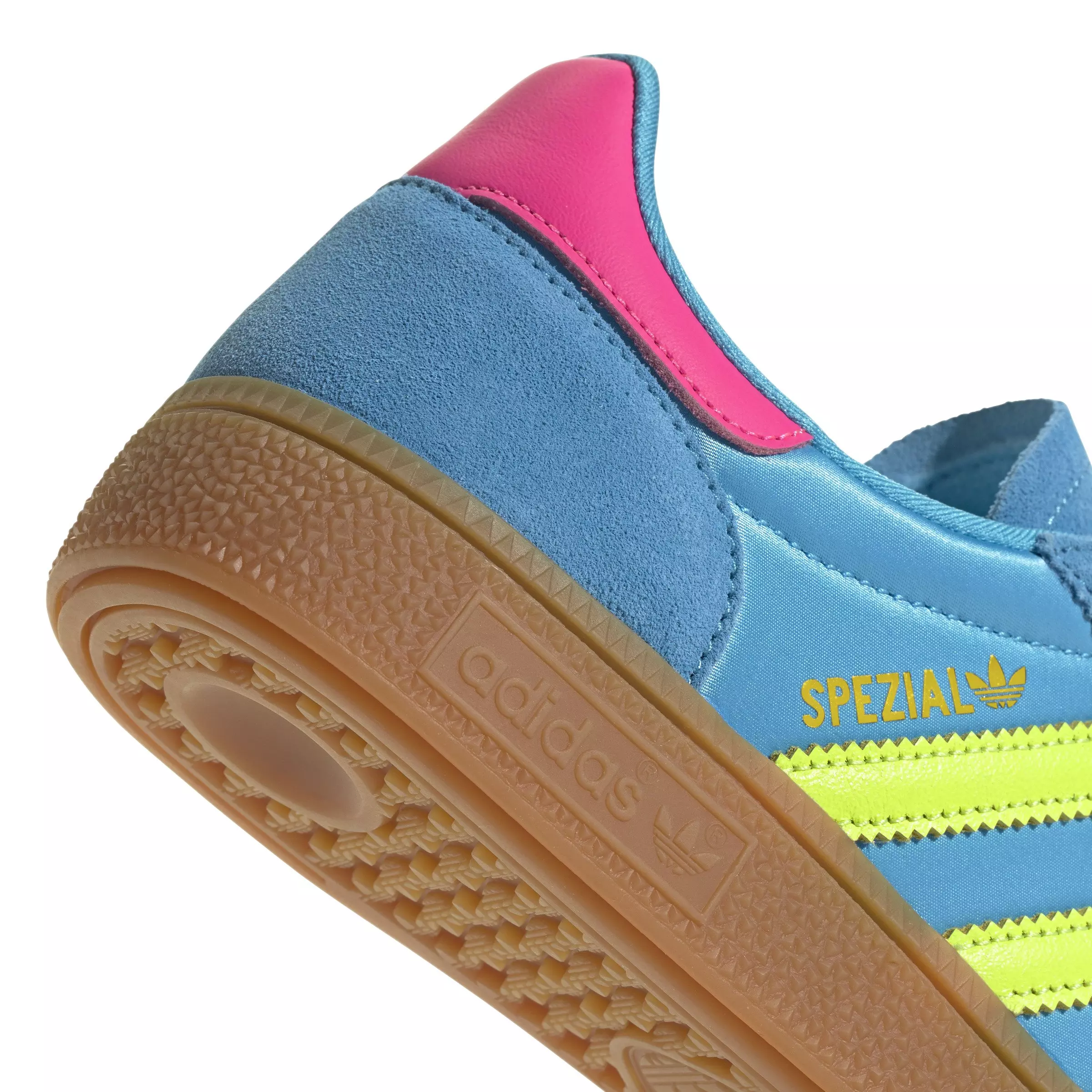 adidas Originals Handball Spezial "Sky Rush/Solar Yellow/Lucid Pink" Women's Shoe - BLUE/YELLOW