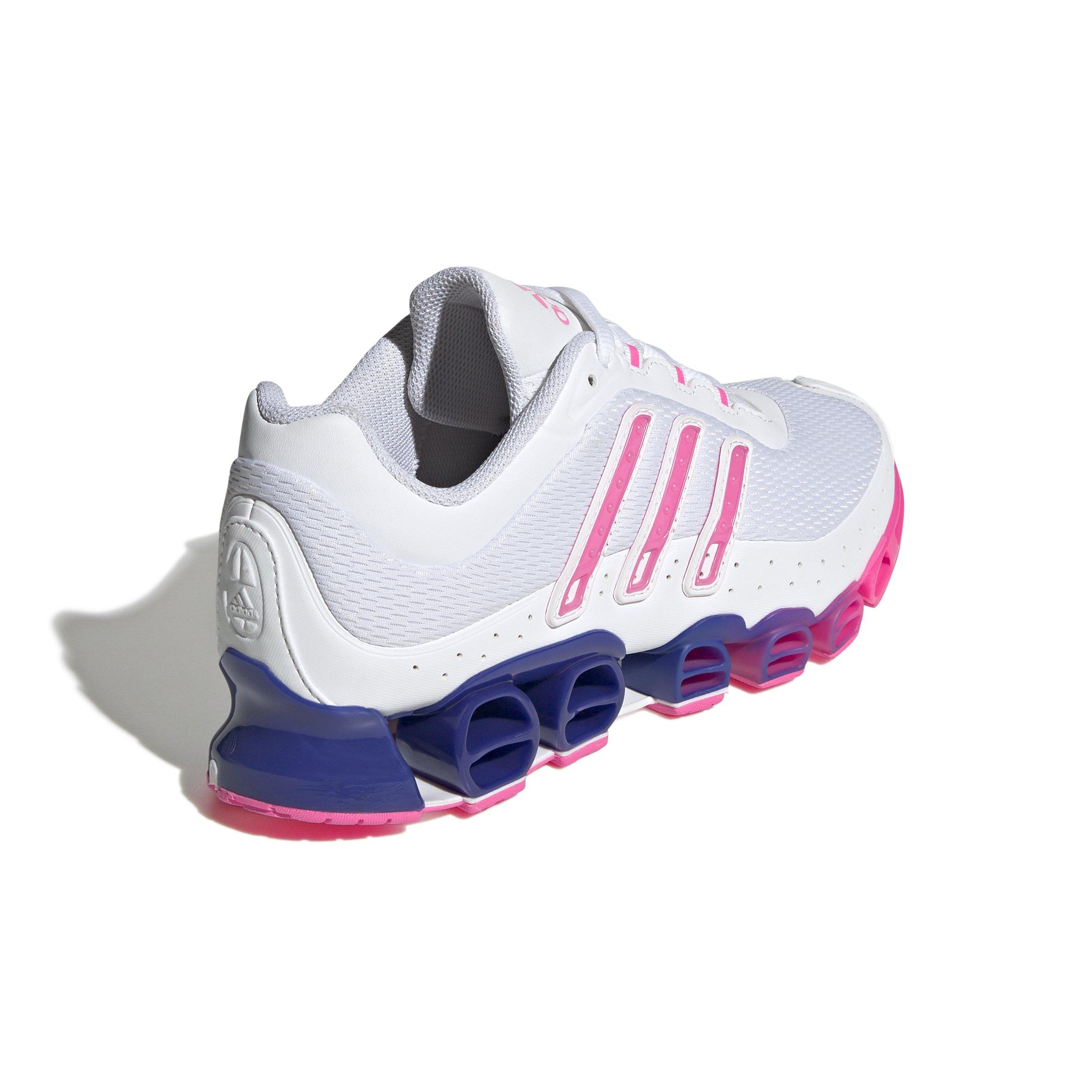 adidas Megaride Women's Lace Up Mesh Shoe - White/Pink/Blue