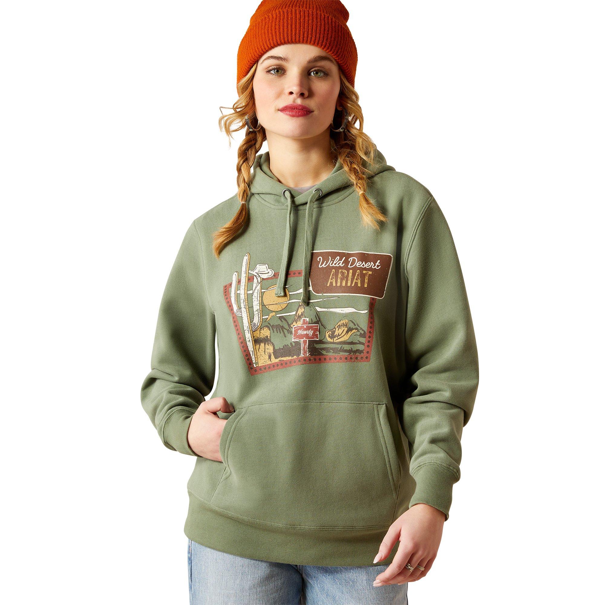 Ariat Women's Route 66 Hoodie - Green - GREEN Thumbnail View 1