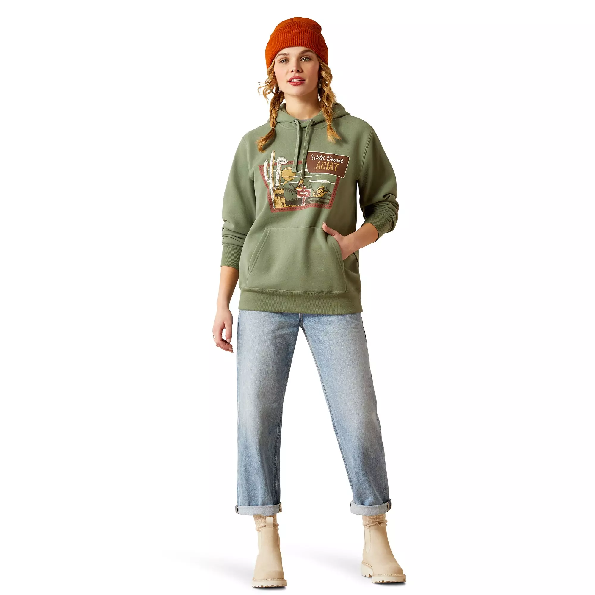 Ariat Women's Route 66 Hoodie - Green - GREEN