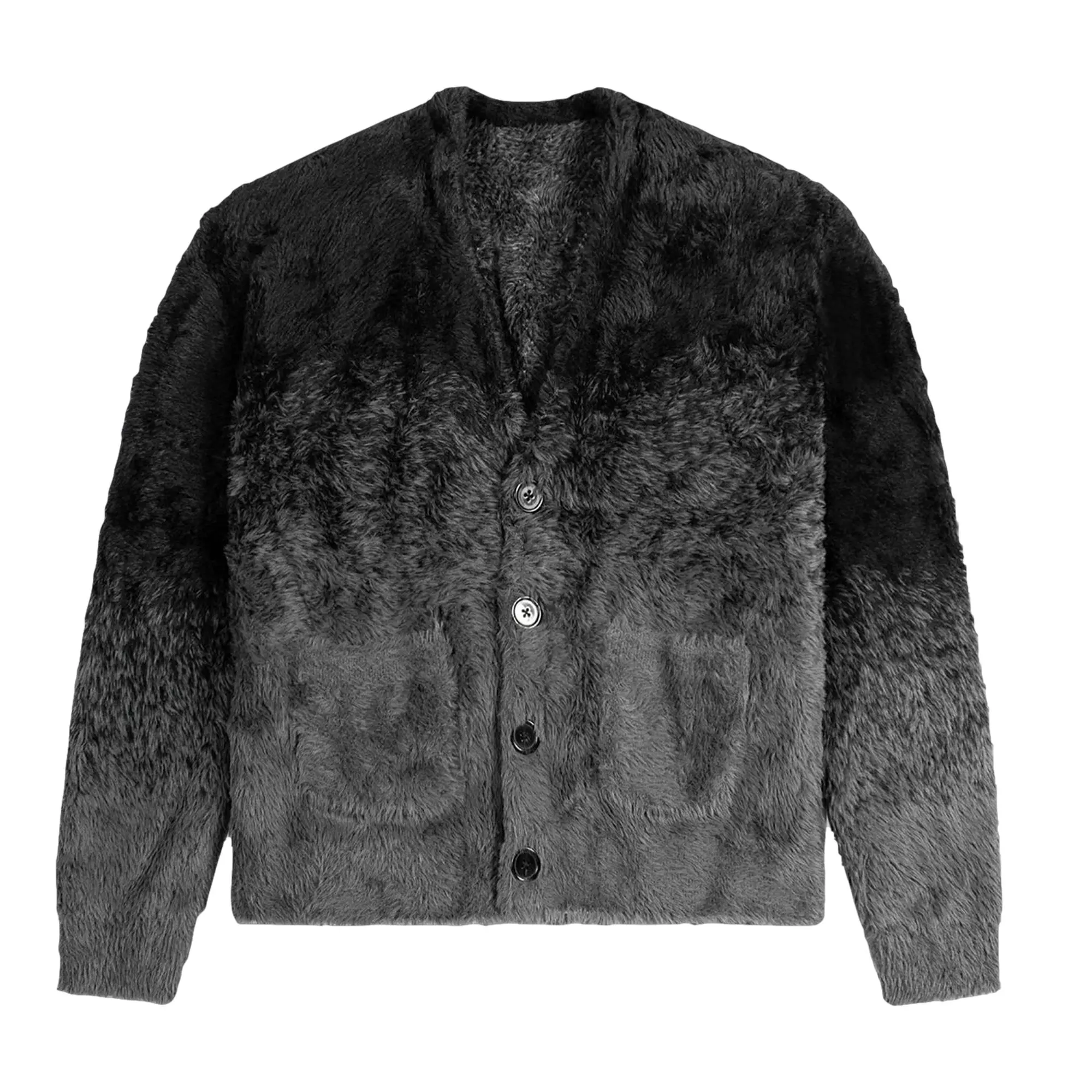 Paper Planes Men's Ombre Sweater Cardigan - BLACK