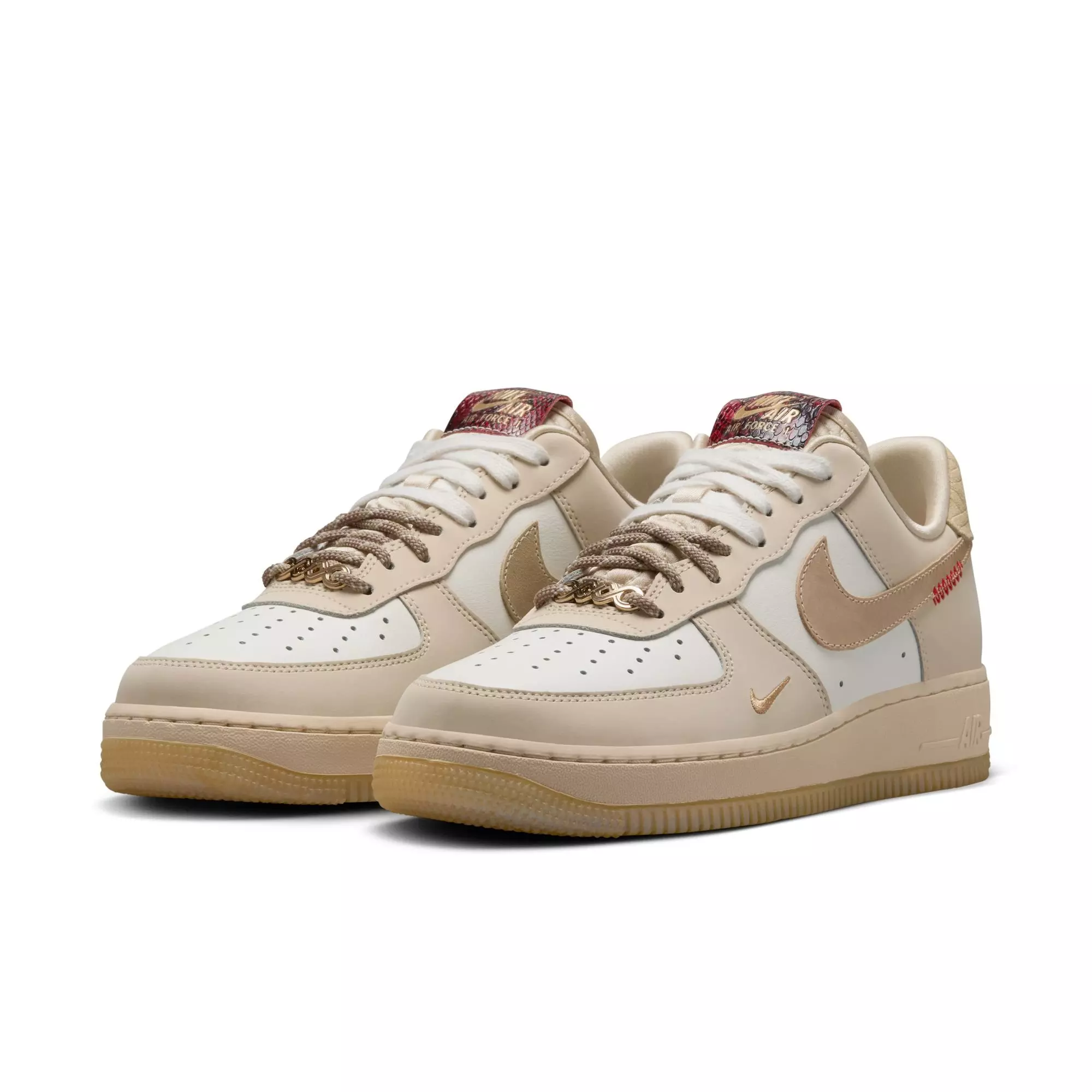 Nike Air Force 1 '07 LX "Sail/Team Gold/Lt Khaki/Parachute Beige" Women's Shoe - BROWN/KHAKI