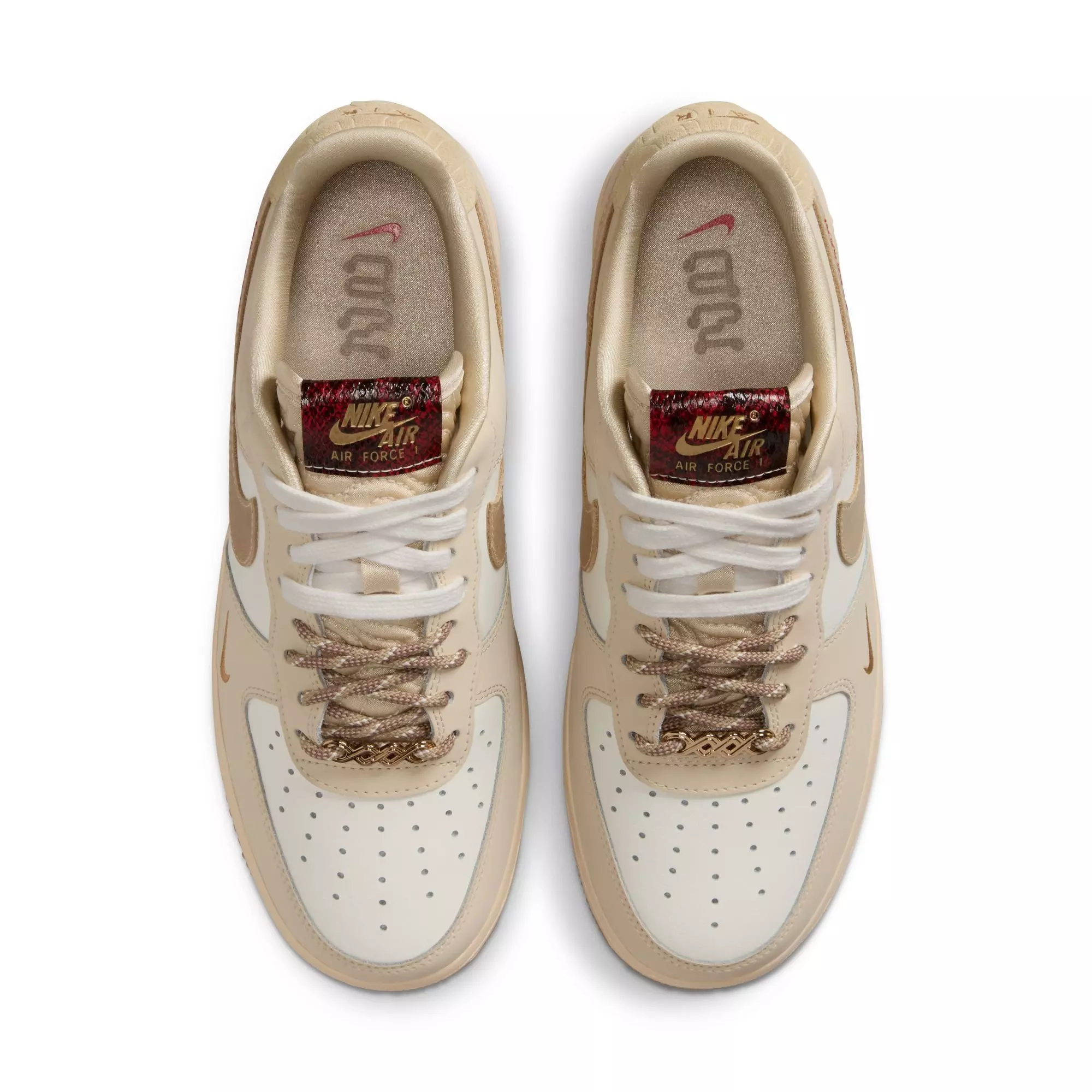 Nike Air Force 1 '07 LX "Sail/Team Gold/Lt Khaki/Parachute Beige" Women's Shoe - BROWN/KHAKI
