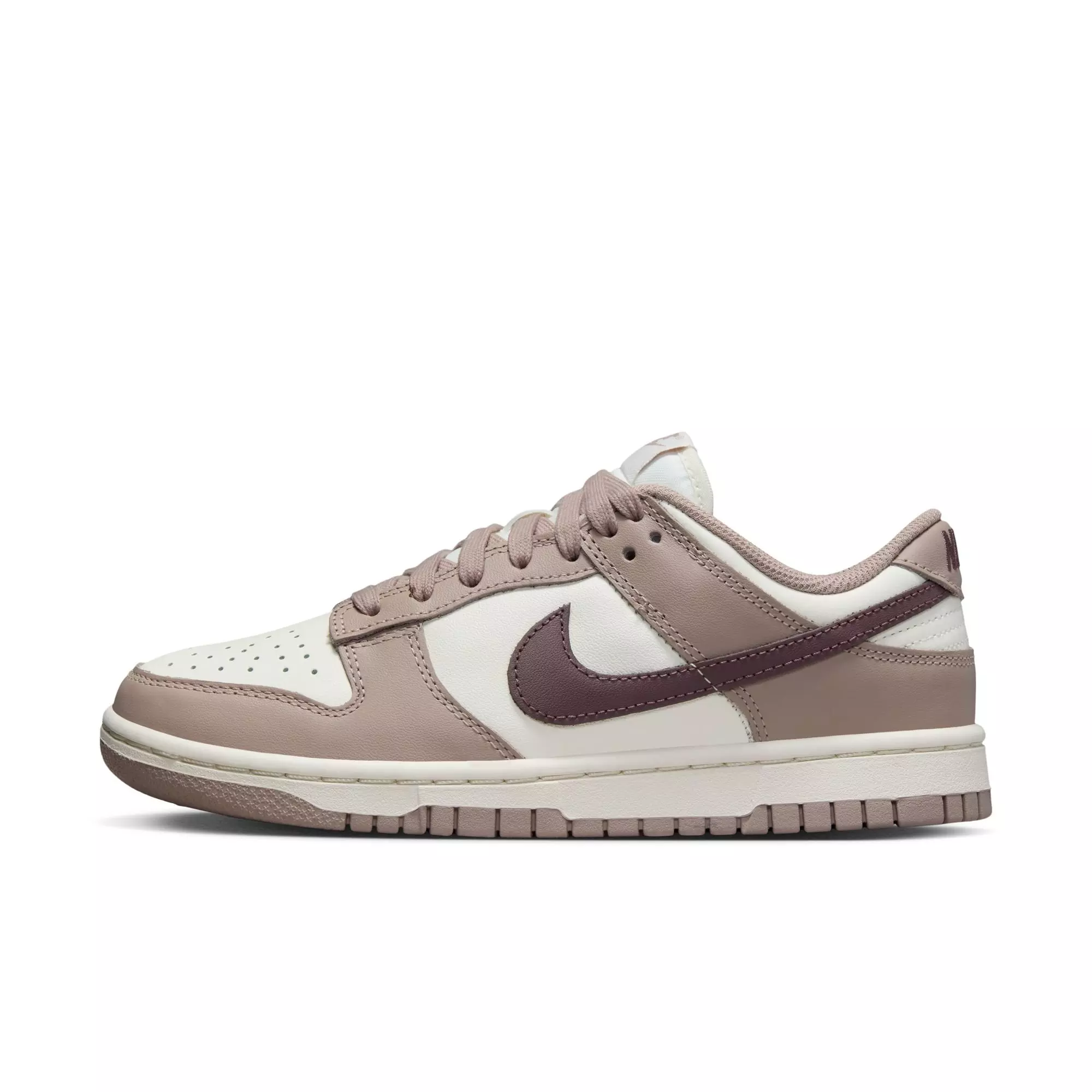 Nike Dunk Low "Sail/Plum Eclipse/Diffused Taupe" Women's Shoe - OFF-WHITE/KHAKI