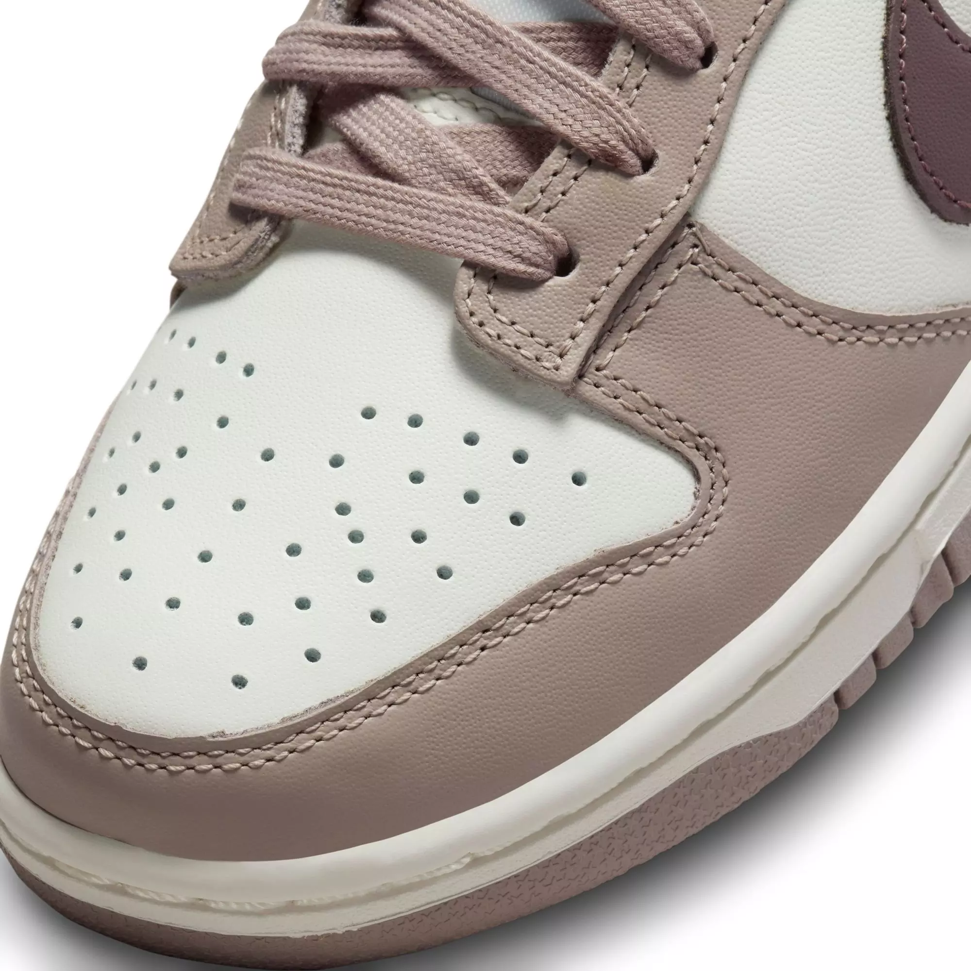 Nike Dunk Low "Sail/Plum Eclipse/Diffused Taupe" Women's Shoe - OFF-WHITE/KHAKI