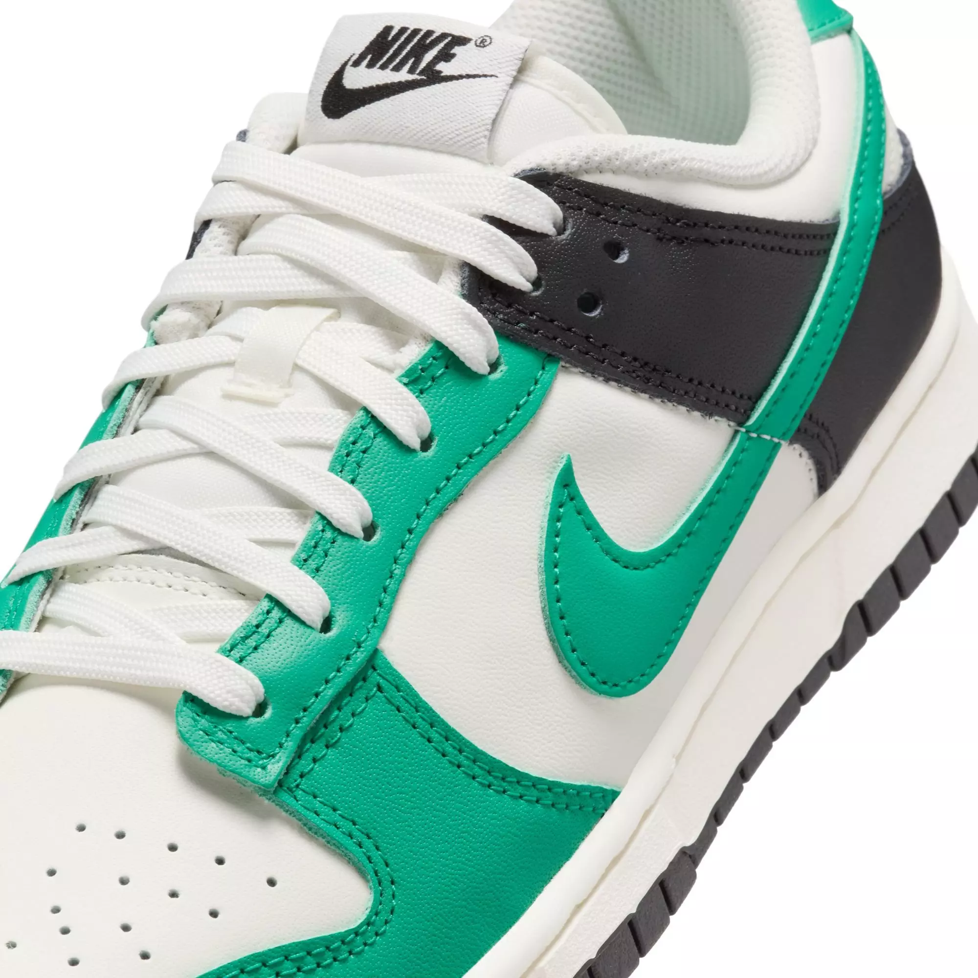 Nike Dunk Low "Sail/Stadium Green/Black" Women's Shoe - WHITE/GREEN