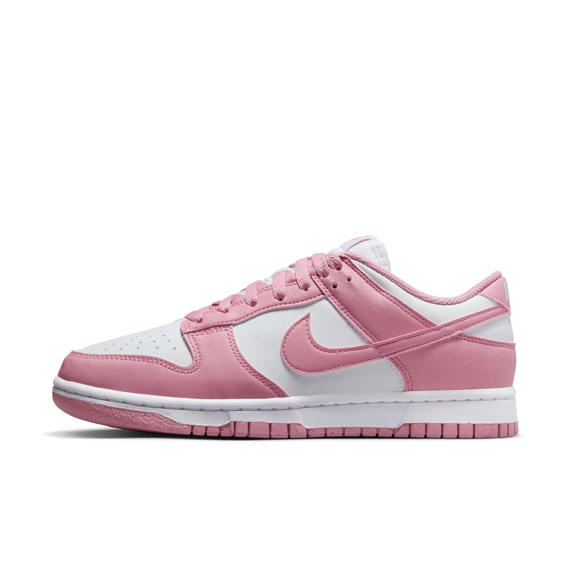 Nike Dunk Low "White/Elemental Pink" Women's Shoe - WHITE/PINK Thumbnail View 3
