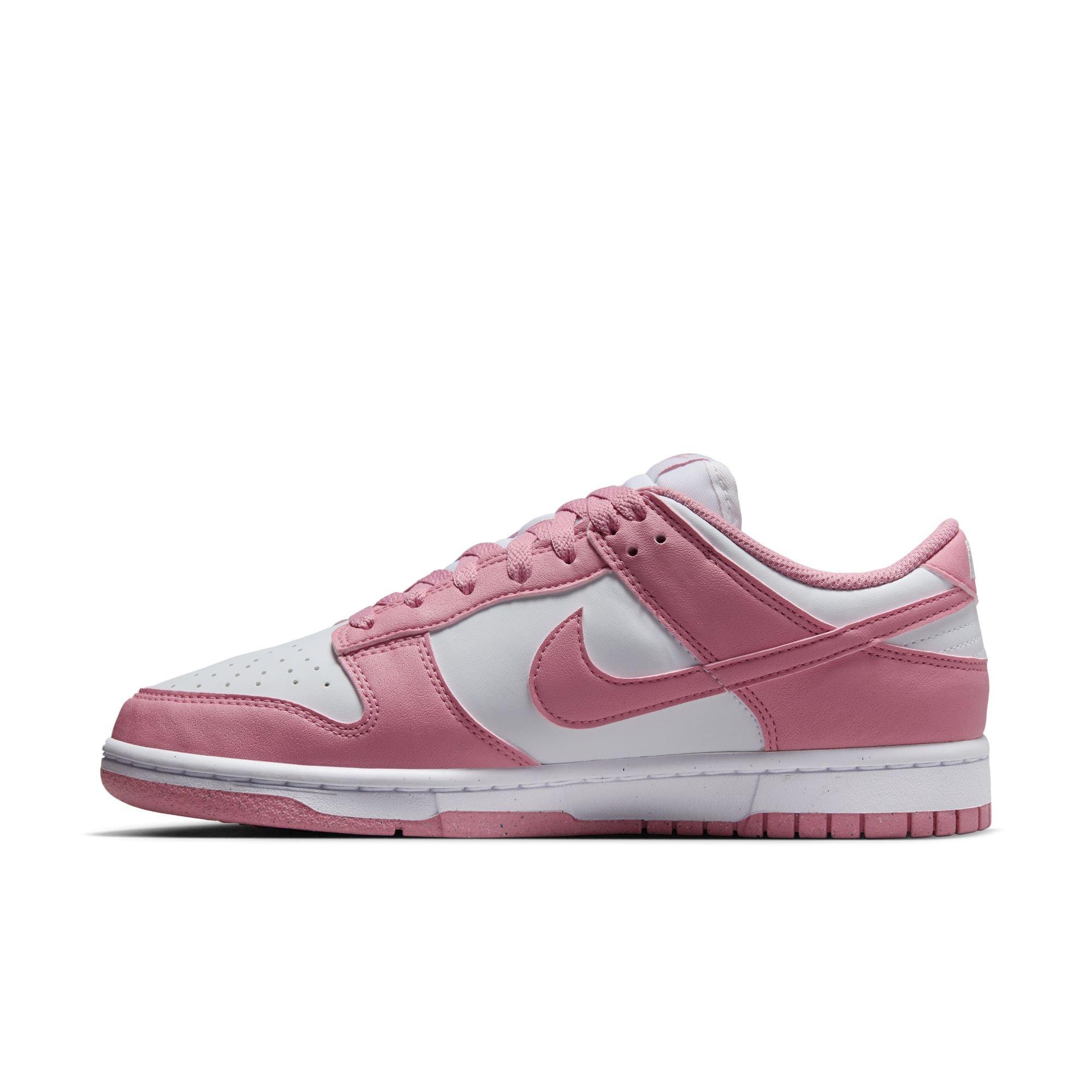 Nike Dunk Low "White/Elemental Pink" Women's Shoe - WHITE/PINK Thumbnail View 4