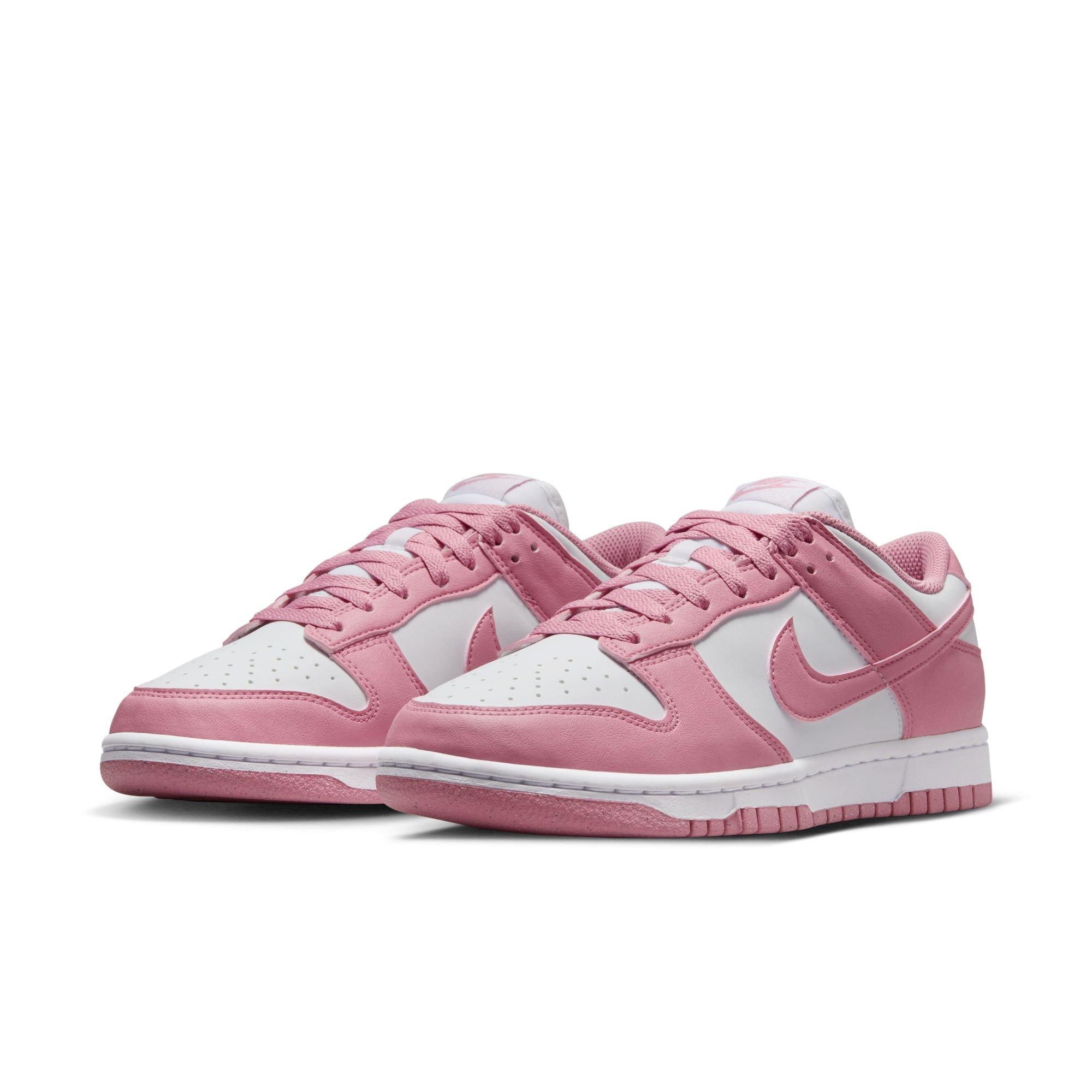 Nike Dunk Low "White/Elemental Pink" Women's Shoe - WHITE/PINK Thumbnail View 5