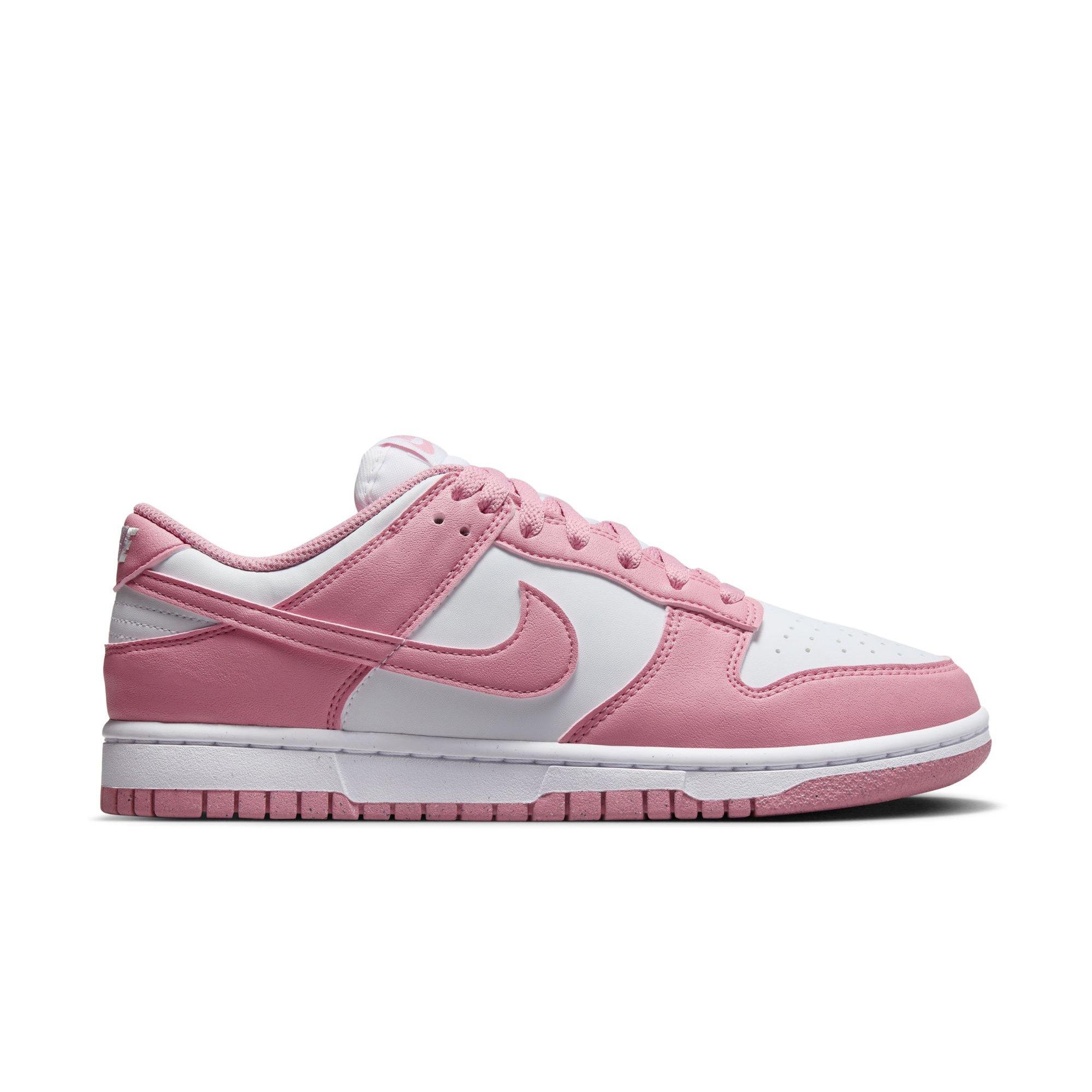 Nike Dunk Low "White/Elemental Pink" Women's Shoe - WHITE/PINK Thumbnail View 1