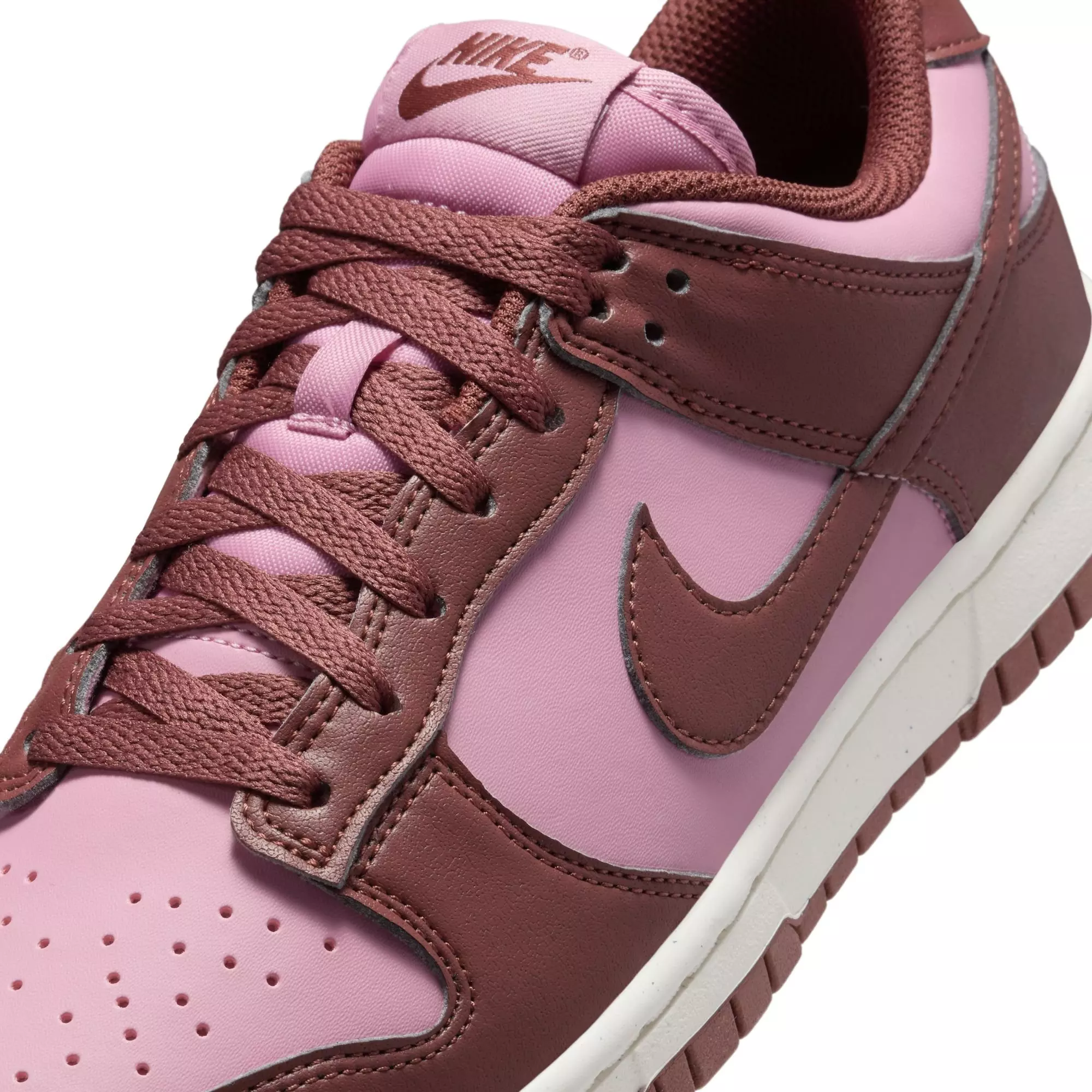 Nike Dunk Low "White/Elemental Pink/Dark Pony/Sail" Women's Shoe - PINK/BROWN