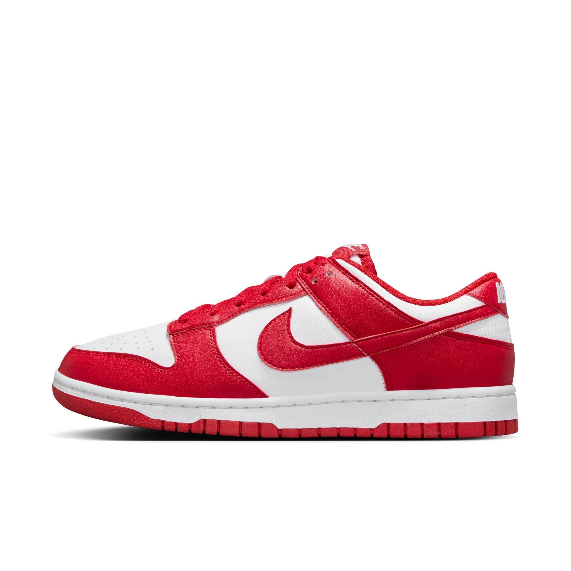 Nike Dunk Low Women's Leather Low Top Shoe Red/White