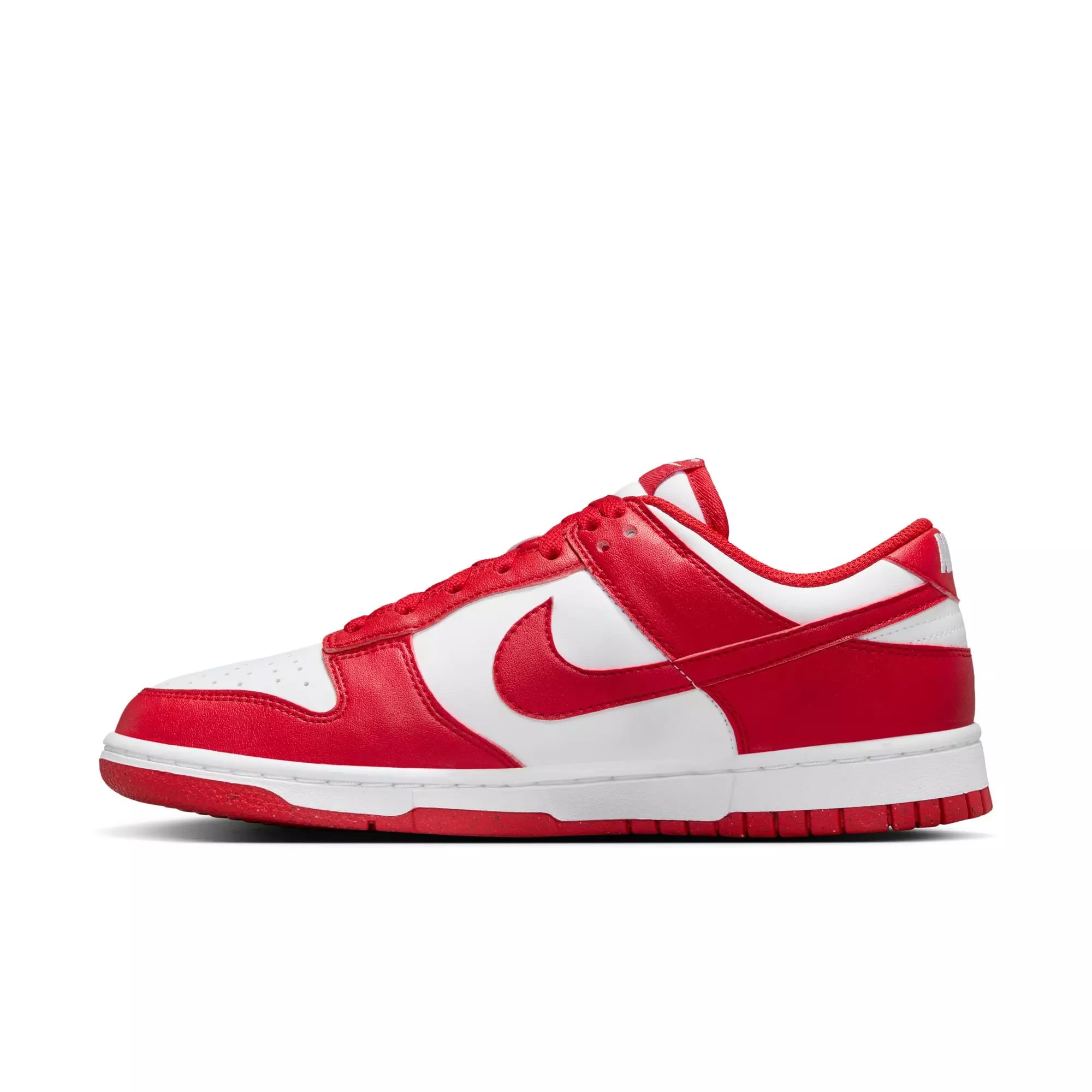 Nike Dunk Low "White/University Red" Women's Shoe - WHITE/RED