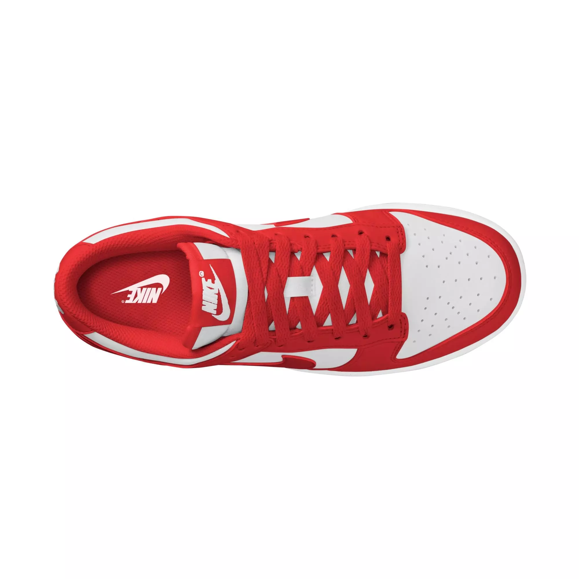 Nike Dunk Low "White/University Red" Women's Shoe - WHITE/RED