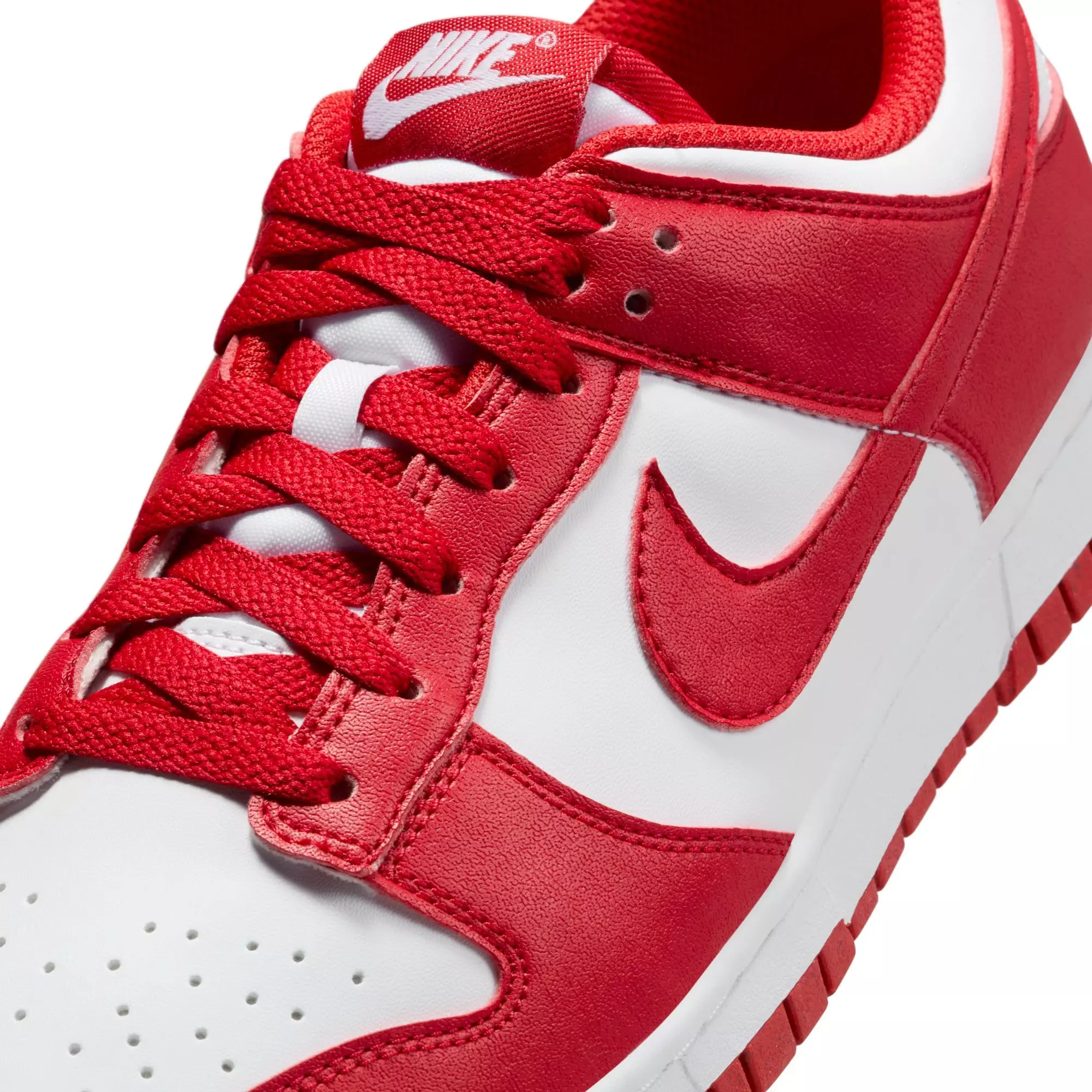 Nike Dunk Low "White/University Red" Women's Shoe - WHITE/RED