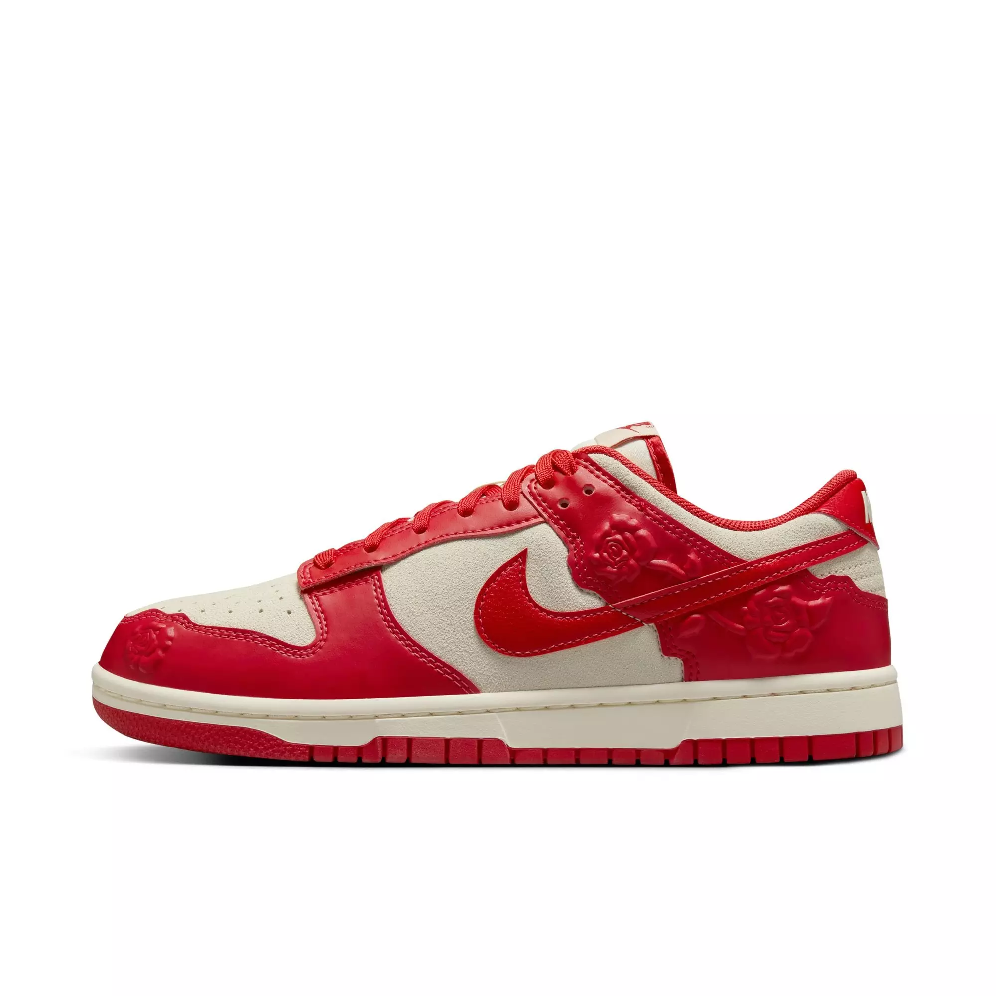 Nike Dunk Low "Roses" Women's Shoe - COCONUT MILK/UNIVERSITY RED/PALE IVORY