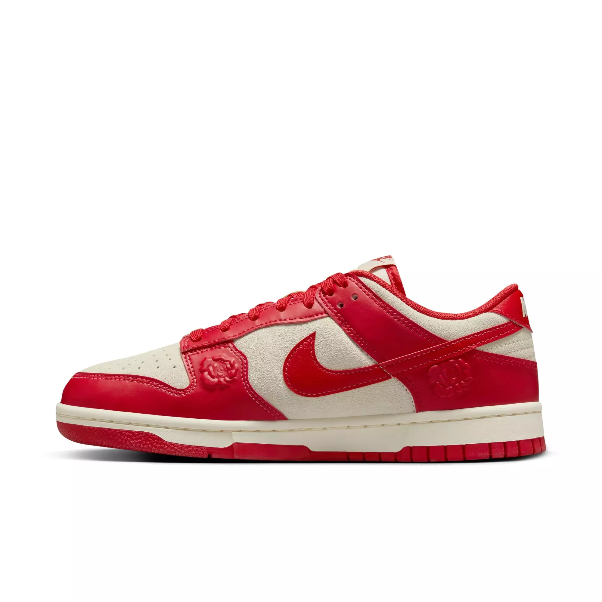 Nike Dunk Low "Roses" Women's Shoe - COCONUT MILK/UNIVERSITY RED/PALE IVORY