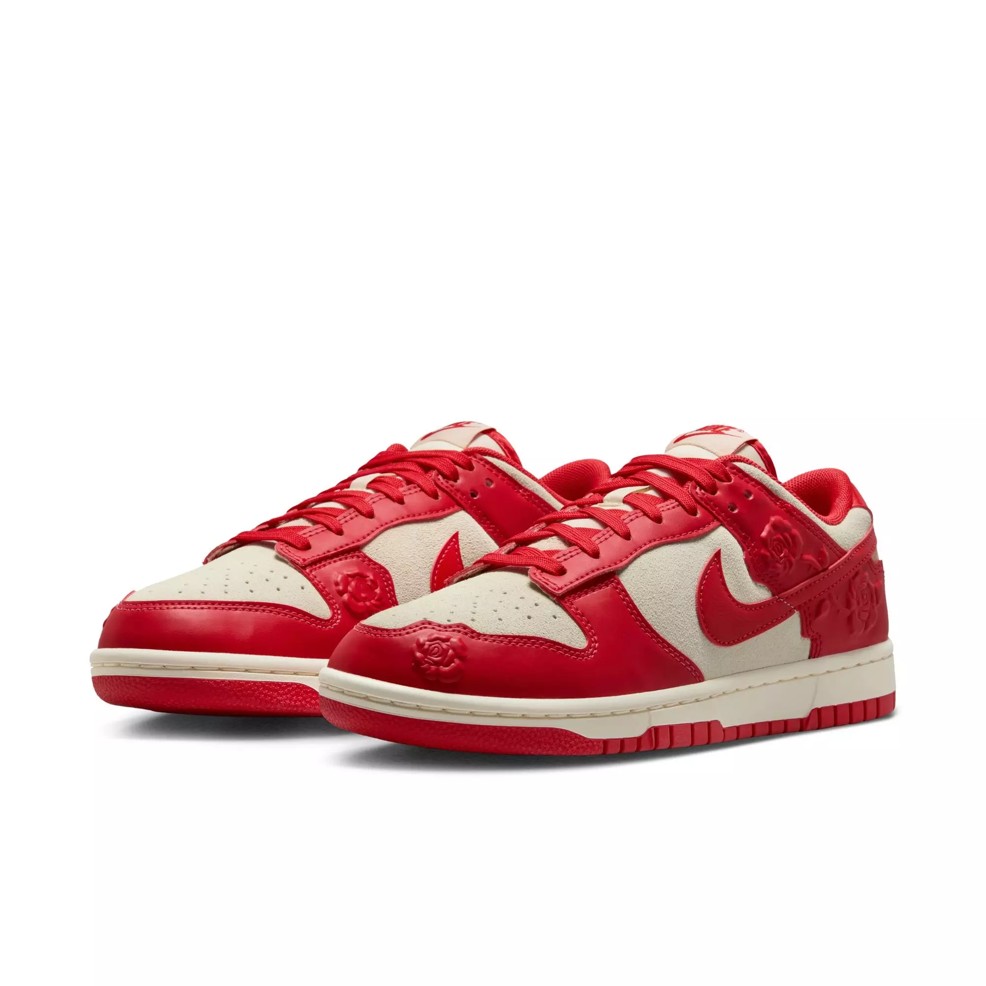 Nike Dunk Low "Roses" Women's Shoe - COCONUT MILK/UNIVERSITY RED/PALE IVORY