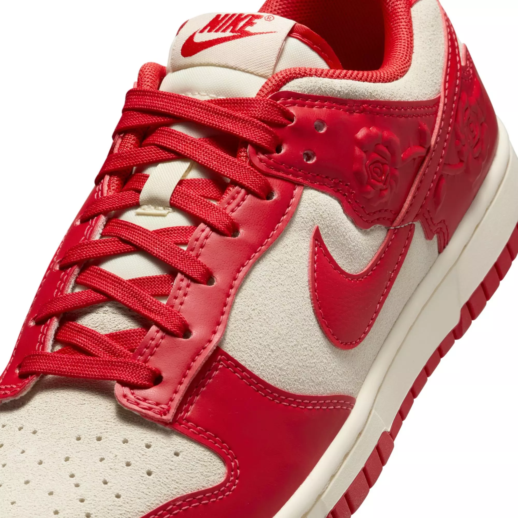 Nike Dunk Low "Roses" Women's Shoe - COCONUT MILK/UNIVERSITY RED/PALE IVORY