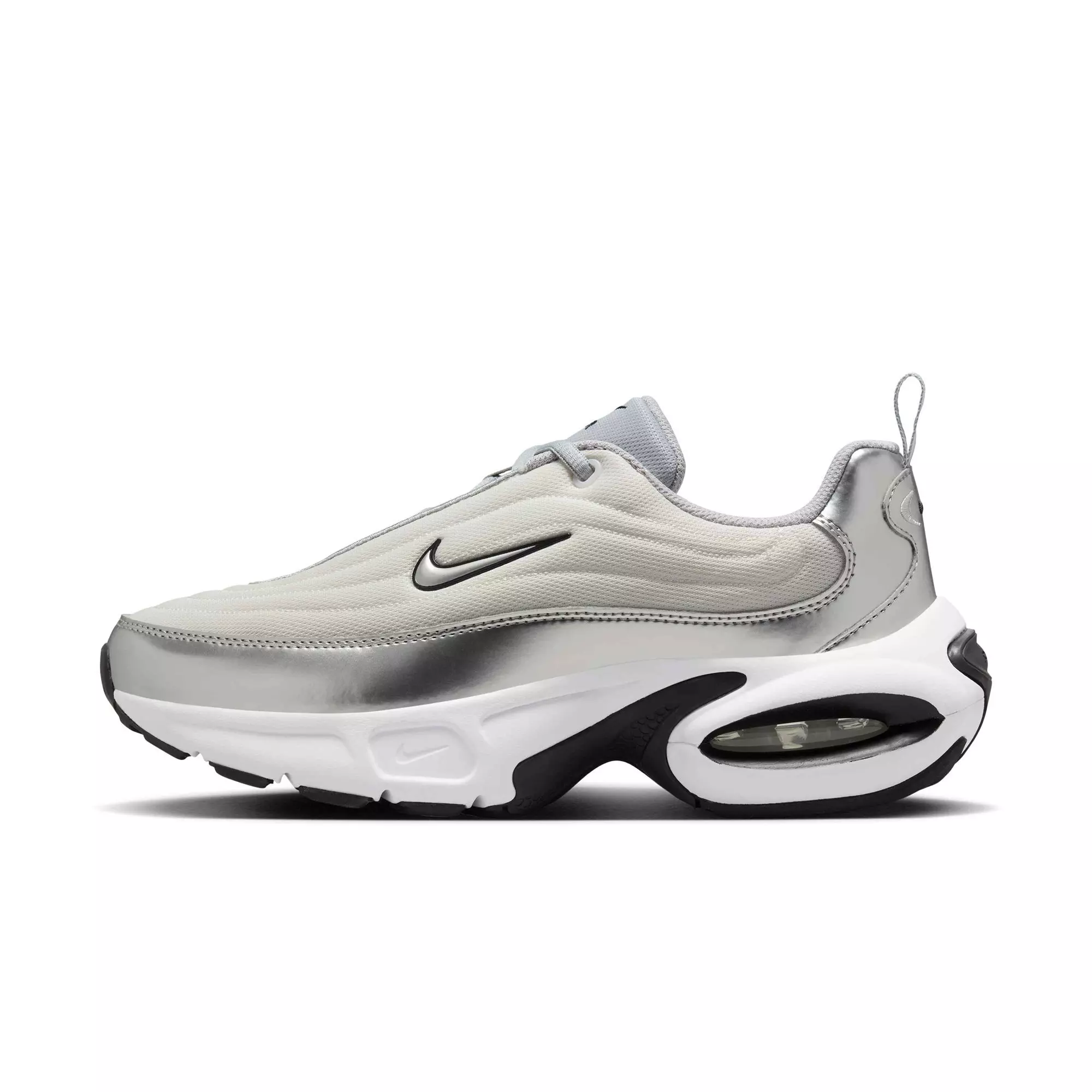 Nike Air Max Portal SE "Metallic SIlver/Phantom/White/Black" Women's Shoe - WHITE/BLACK/SILVER