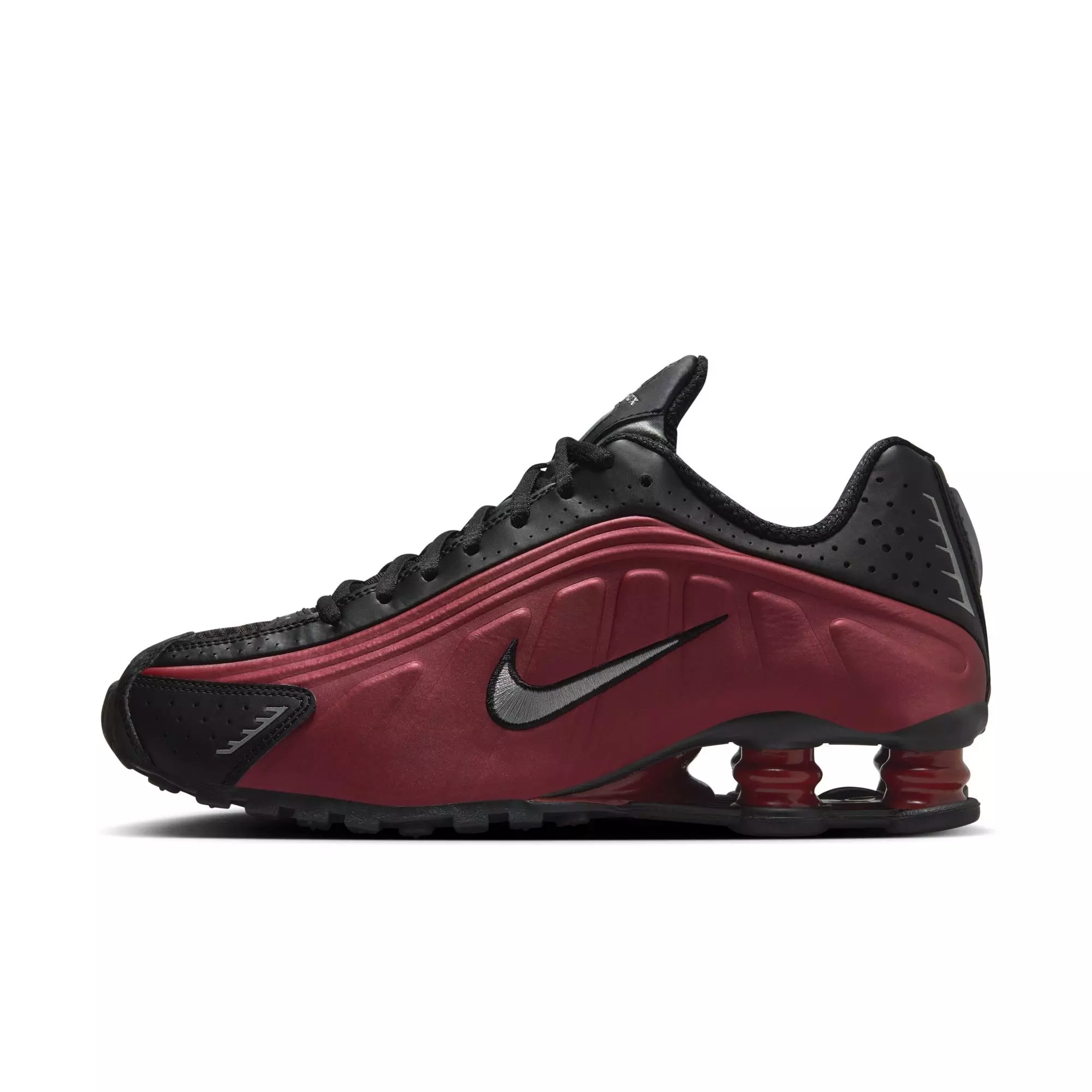 Nike Shox R4 "Black/Metallic Silver/Team Red" Women's Shoe - BLACK/RED