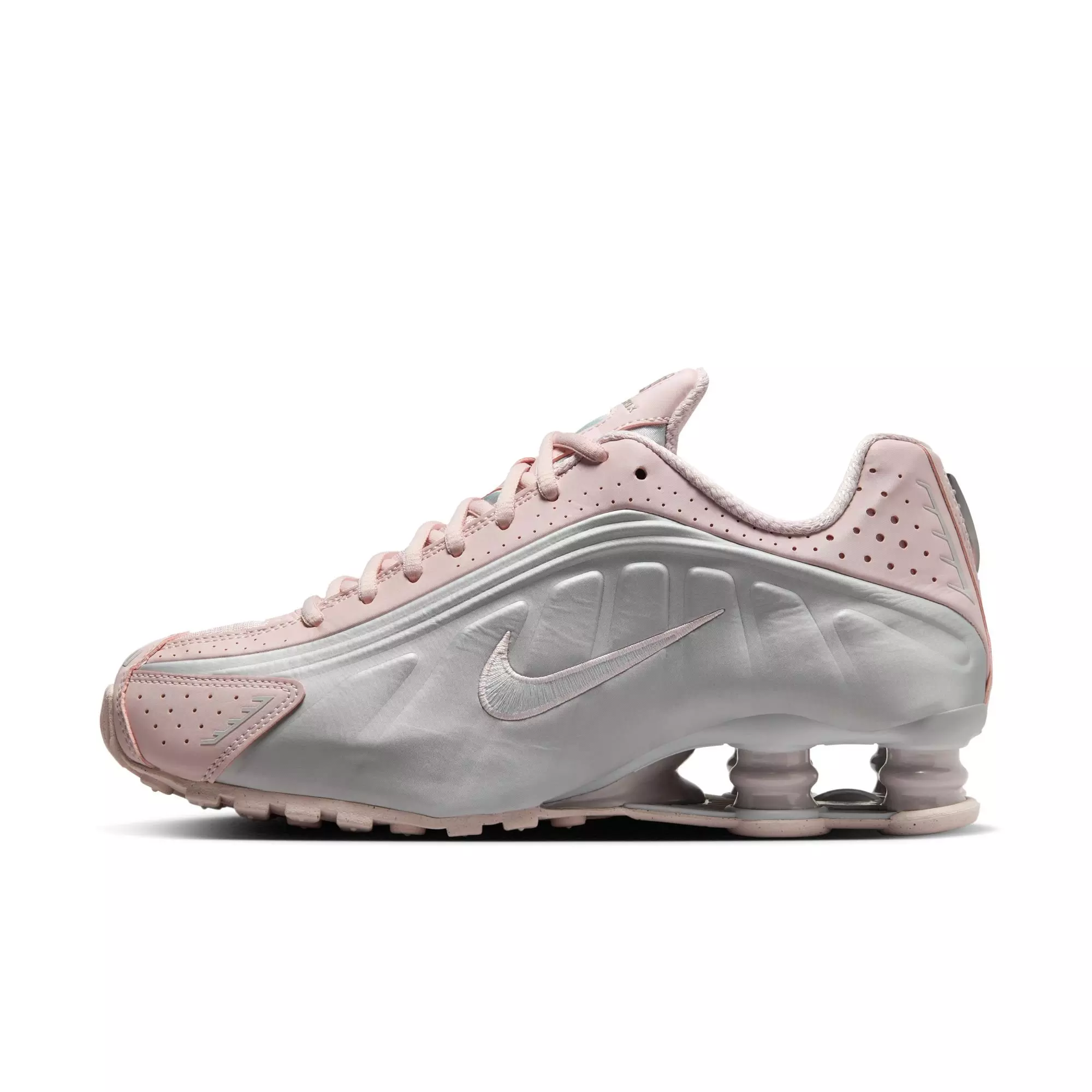 Nike Shox R4 "Barely Rose/Mtlc Platinum" Women's Shoe - ROSE