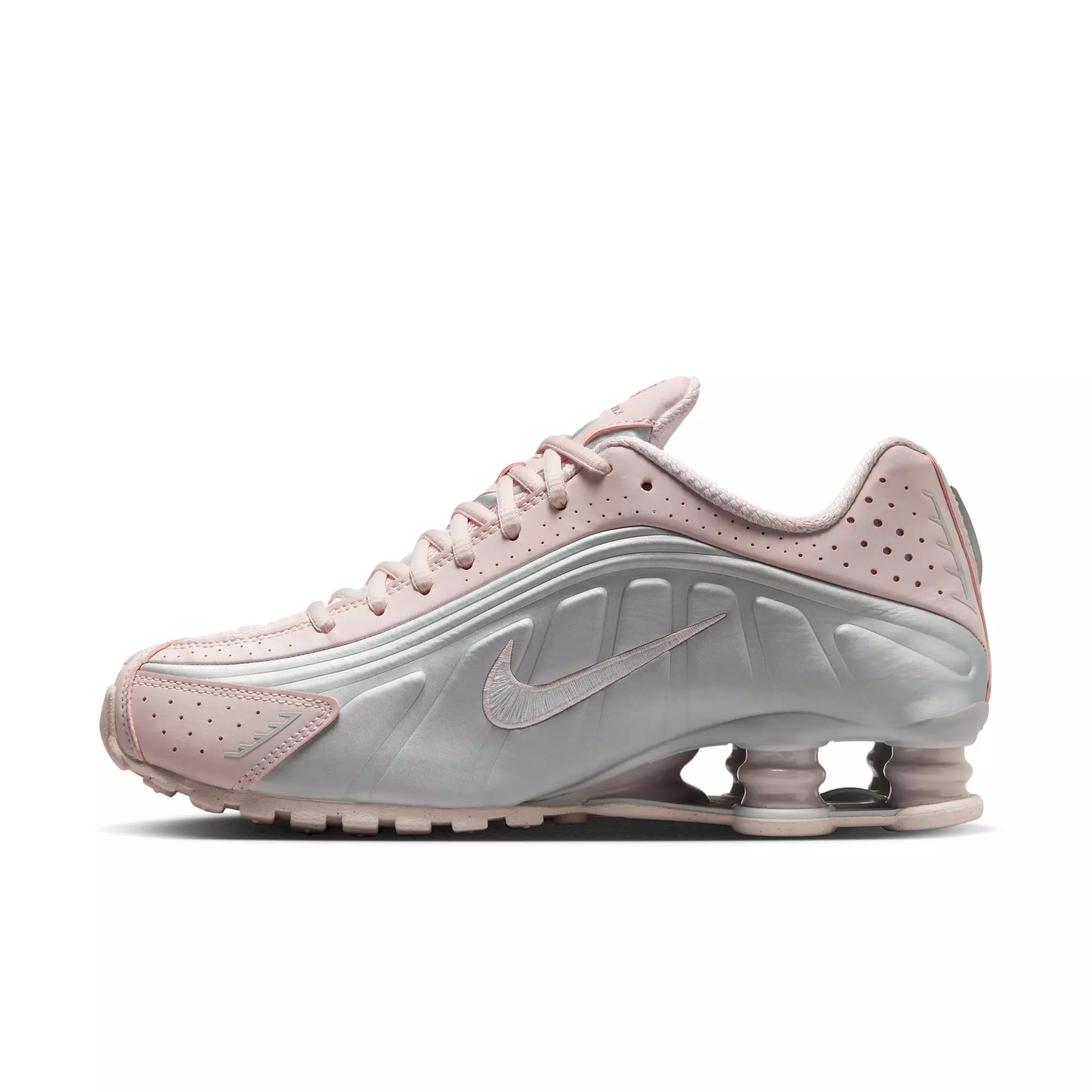 Nike Shox R4 "Barely Rose/Mtlc Platinum" Women's Shoe - ROSE