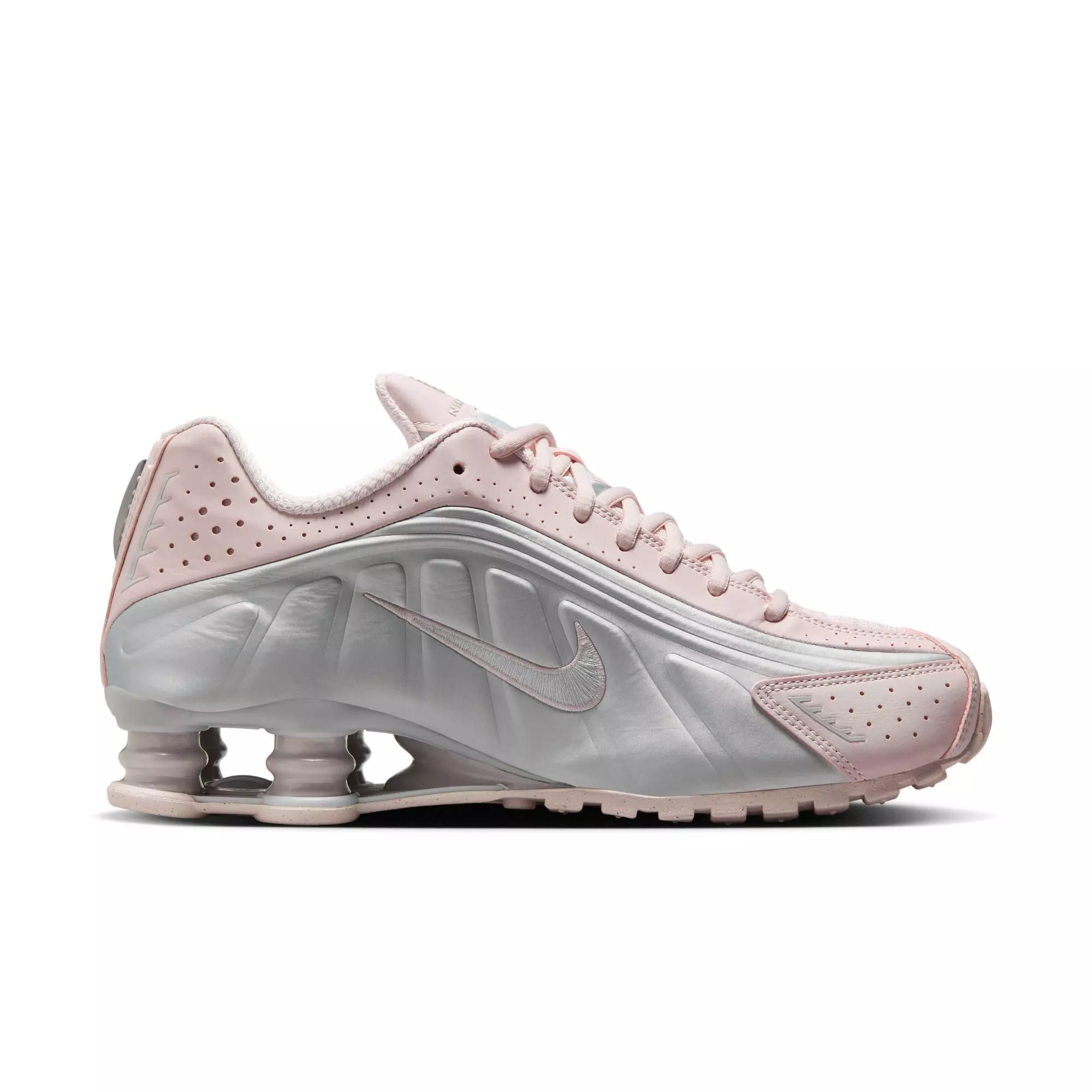 Nike Shox R4 "Barely Rose/Mtlc Platinum" Women's Shoe - ROSE