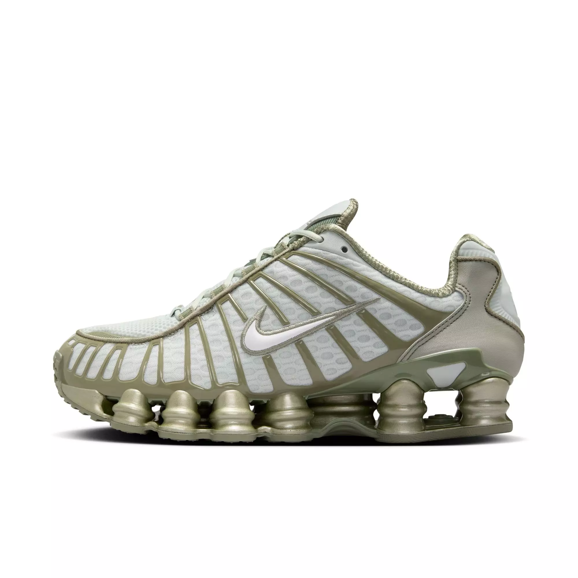 Nike Shox TL "Light Silver/White/Light Army" Women's Shoe