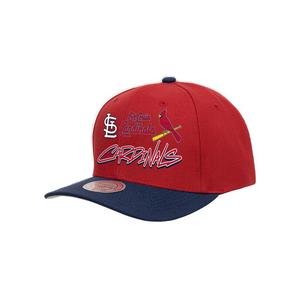 Mitchell & Ness St. Louis Cardinals MLB Script Cooperstown Collection Snapback-Red/Navy