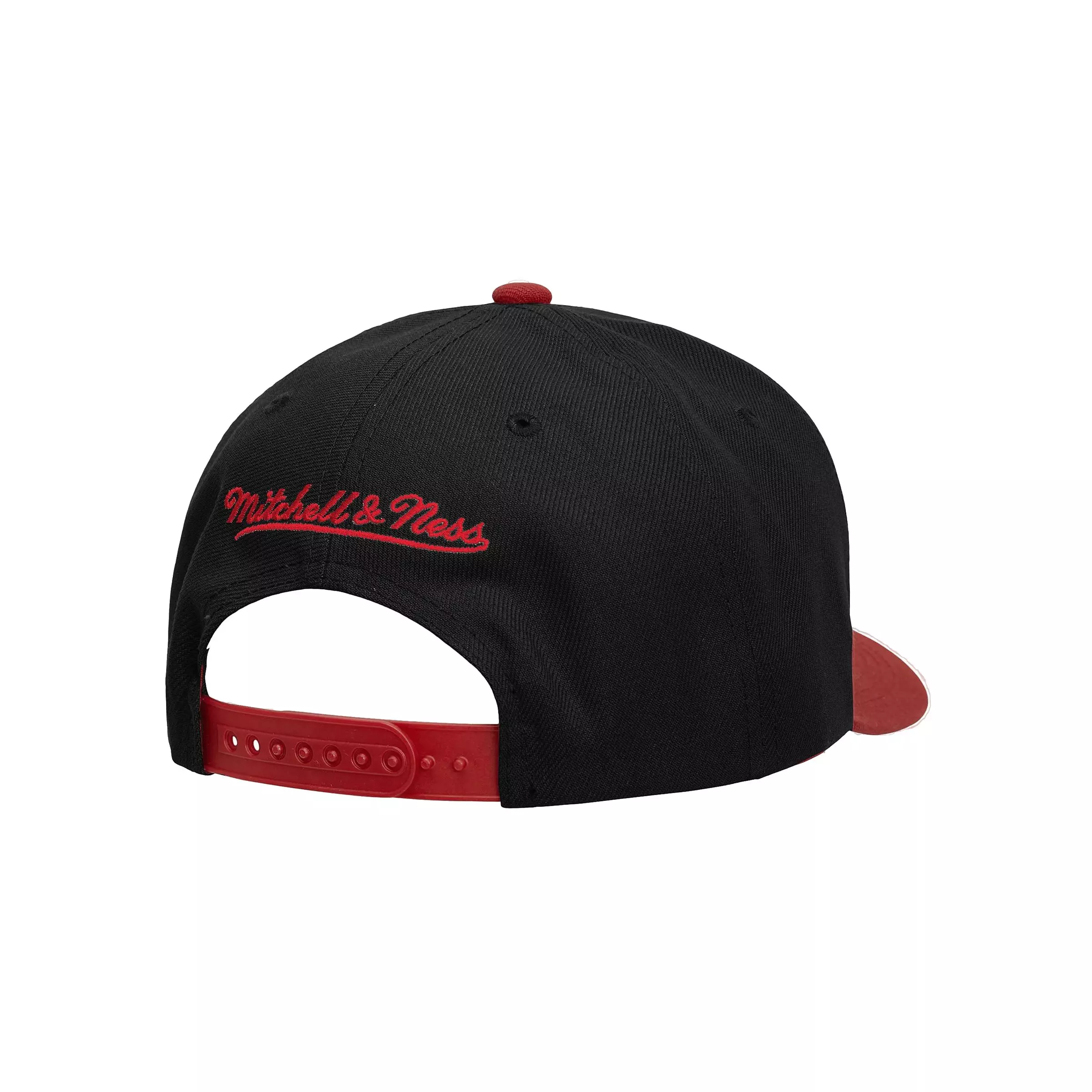 Mitchell & Ness Atlanta Hawks Script Pro Hardwood Classic Snapback-Black/Red - BLACK