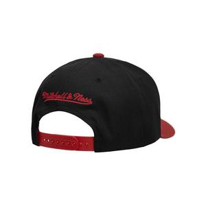 Mitchell & Ness Atlanta Hawks Script Pro Hardwood Classic Snapback-Black/Red