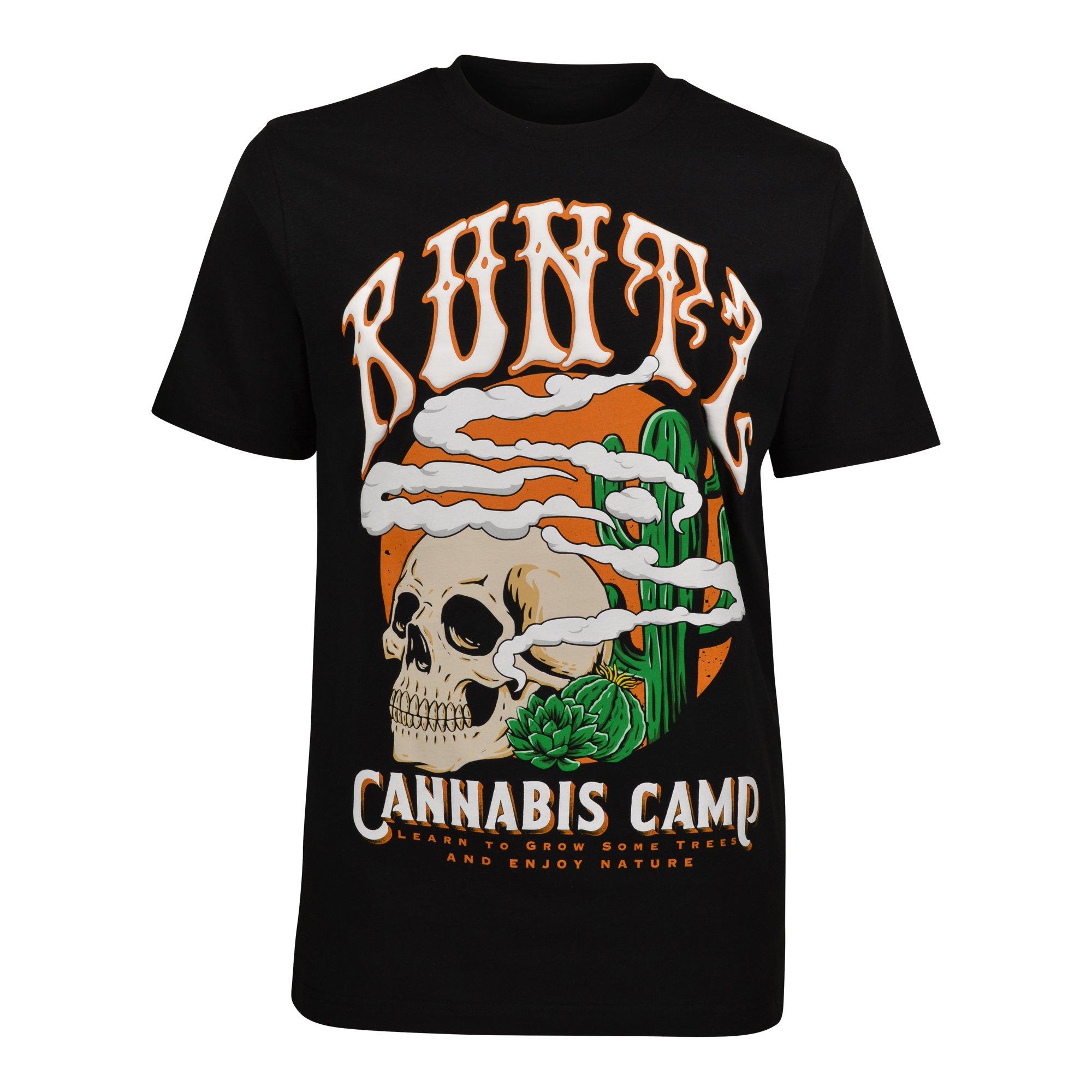 Runtz Men's Camp Cannabis Tee - Black - BLACK