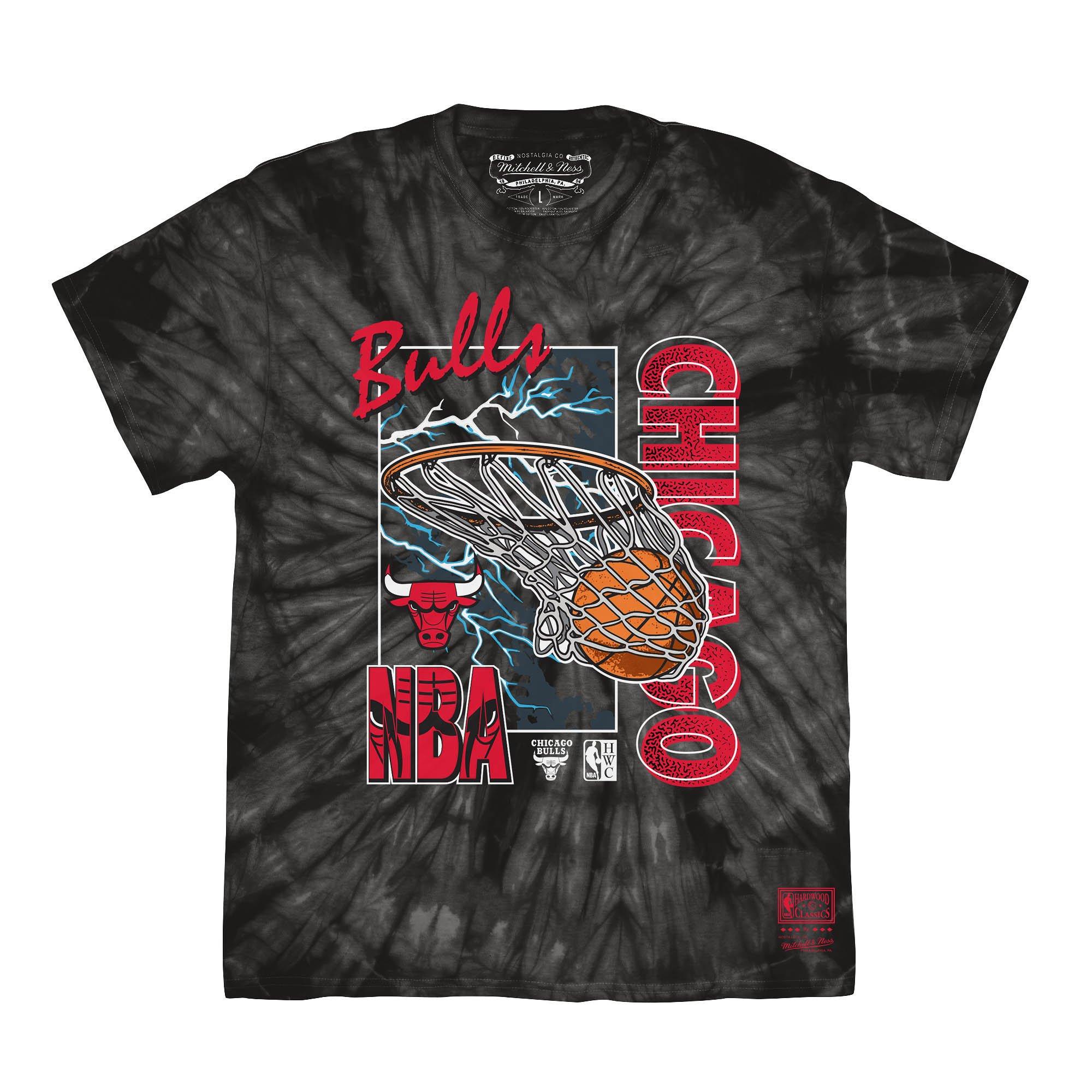 Mitchell & Ness Men's Chicago Bulls Swish Finals Short Sleeve Top-Black - BLACK Thumbnail View 1