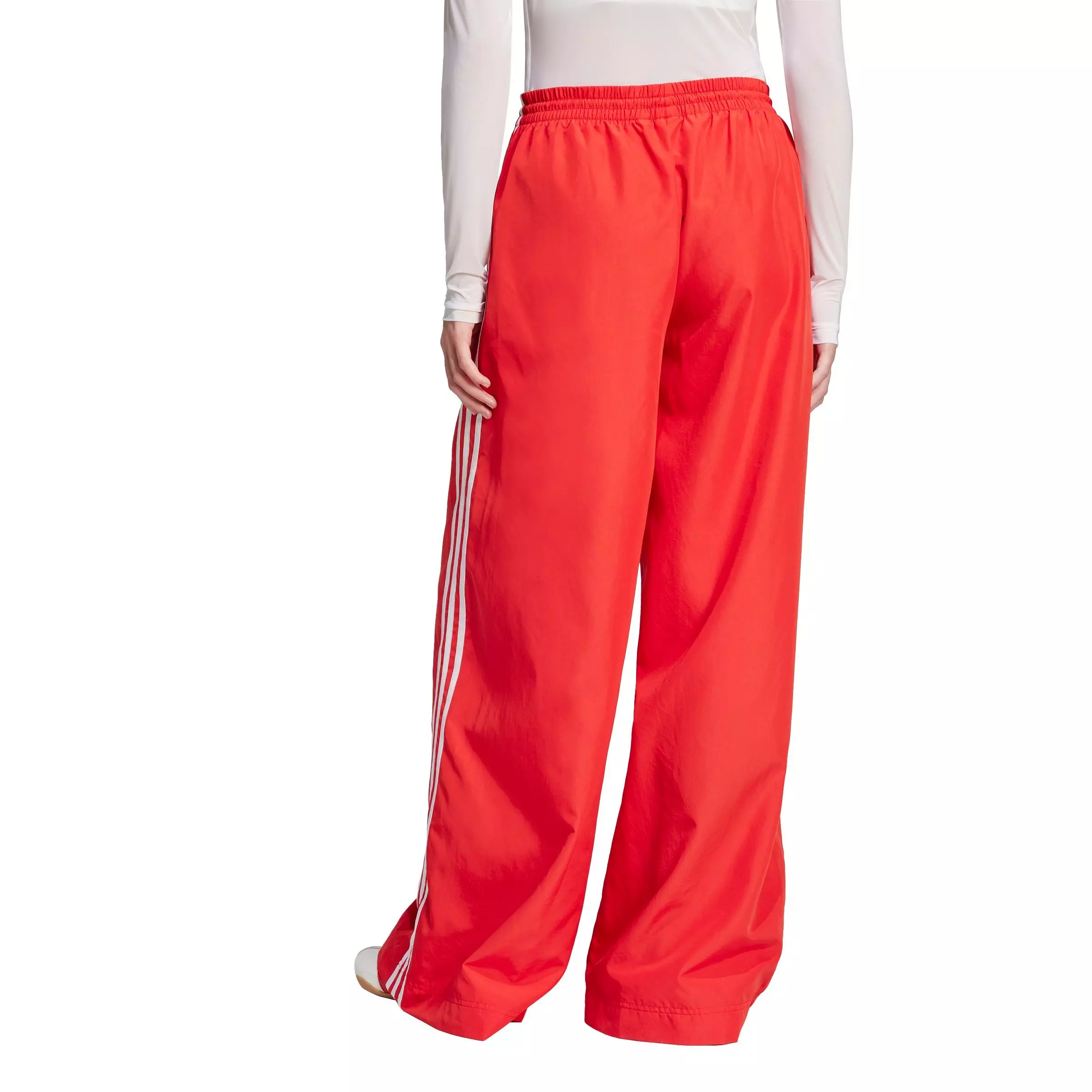 adidas Women's Adilenium Oversized Flared Track Pants - RED