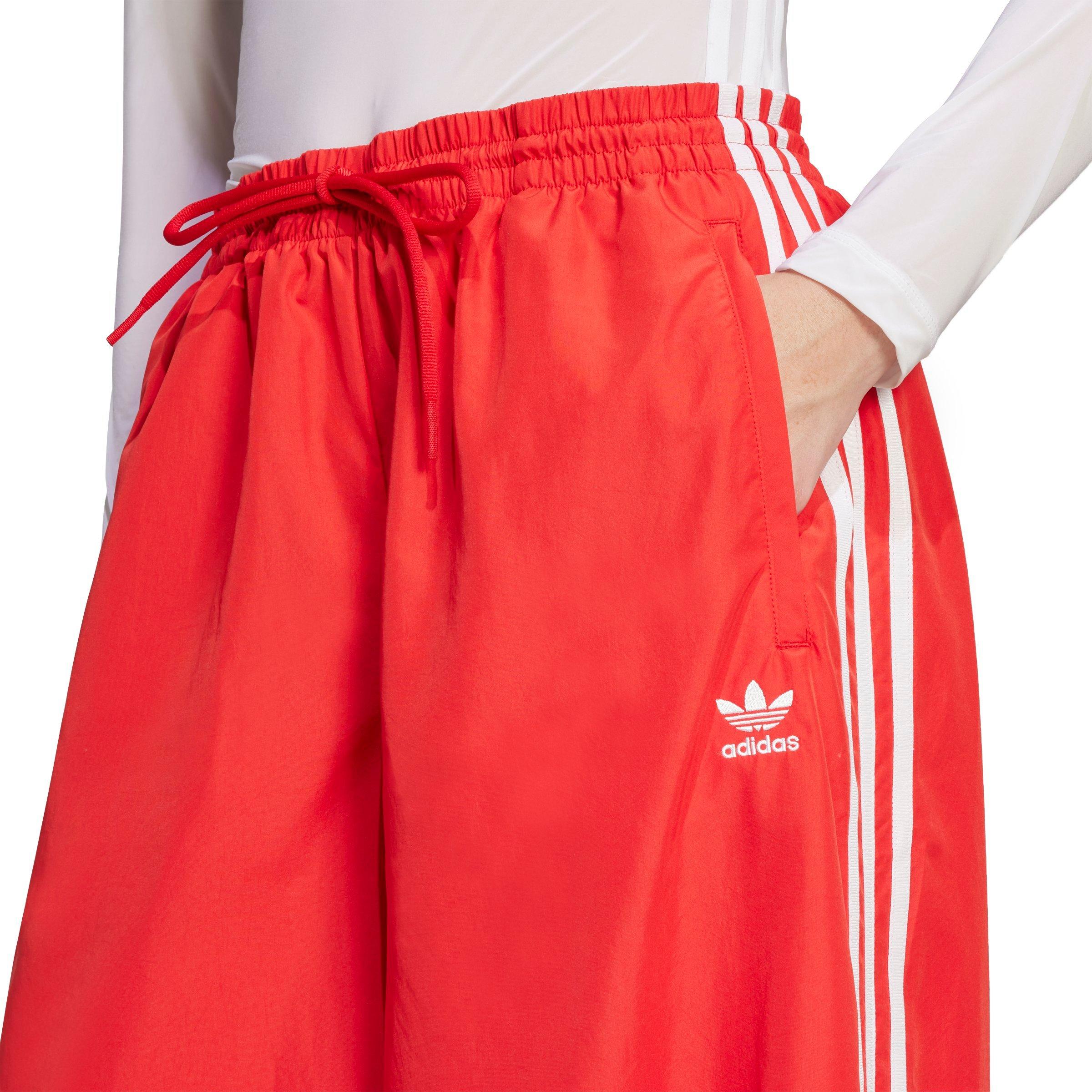 adidas Women's Adilenium Oversized Flared Track Pants - RED Thumbnail View 3
