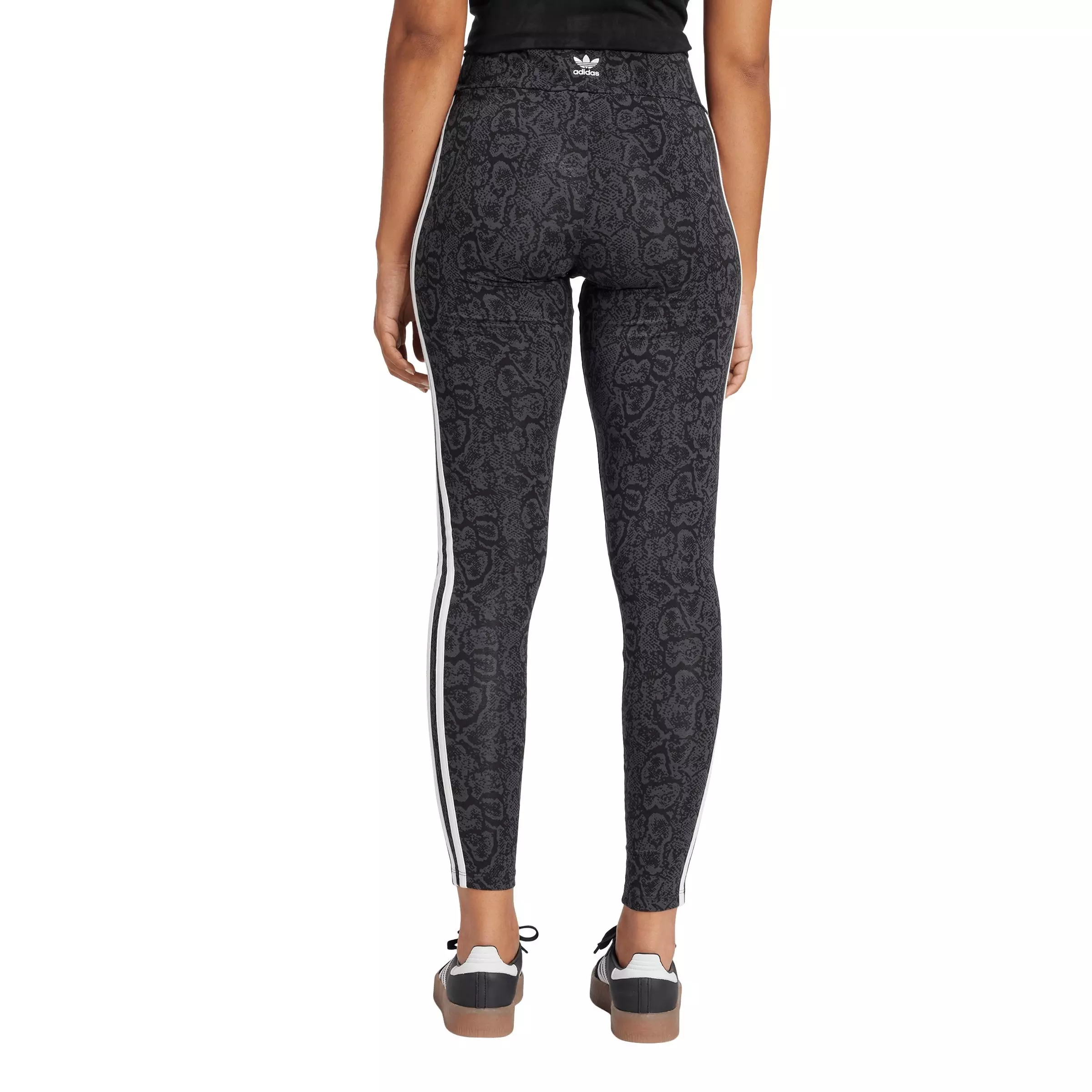 adidas Women's Snake All Over Print Leggings - BLACK