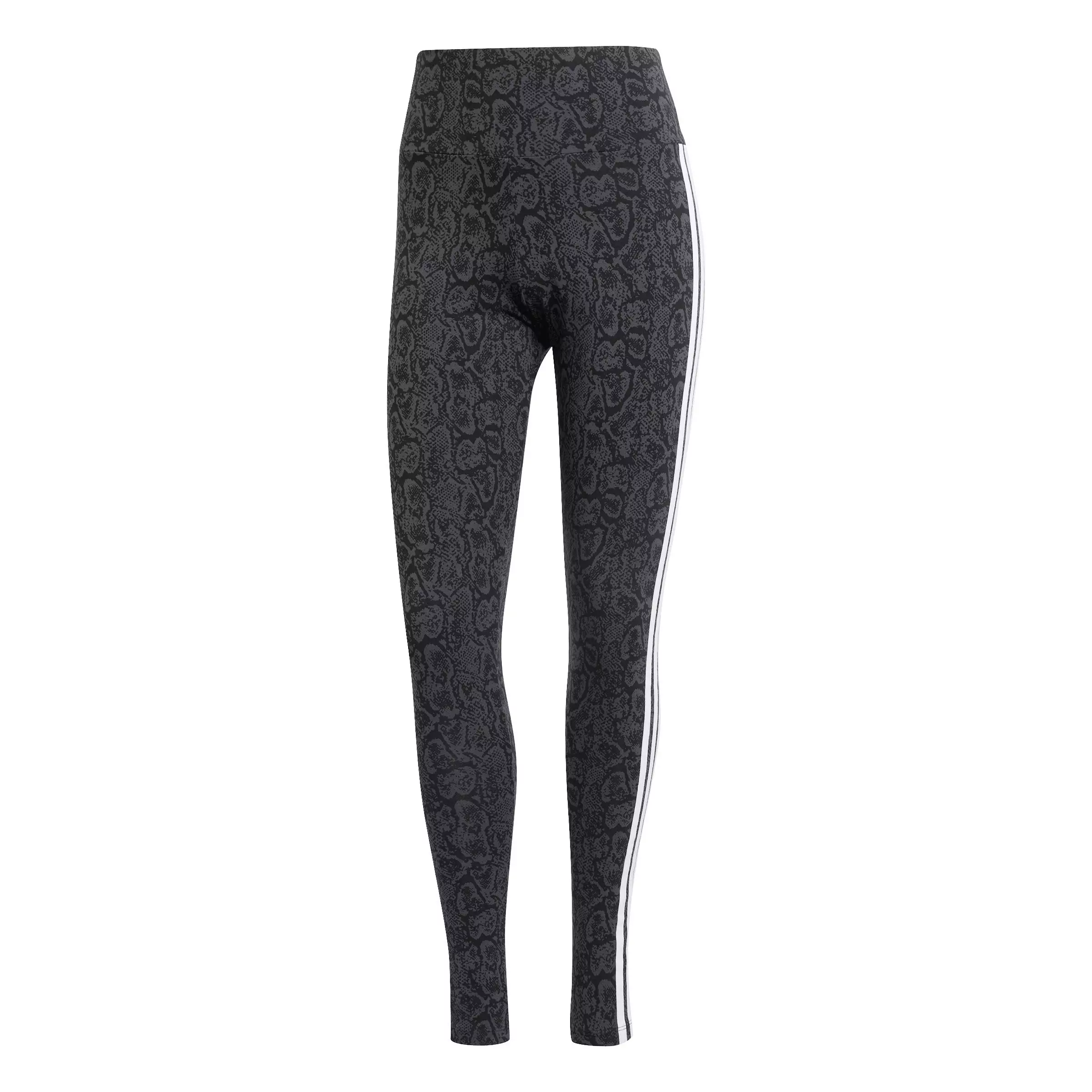 adidas Women's Snake All Over Print Leggings - BLACK